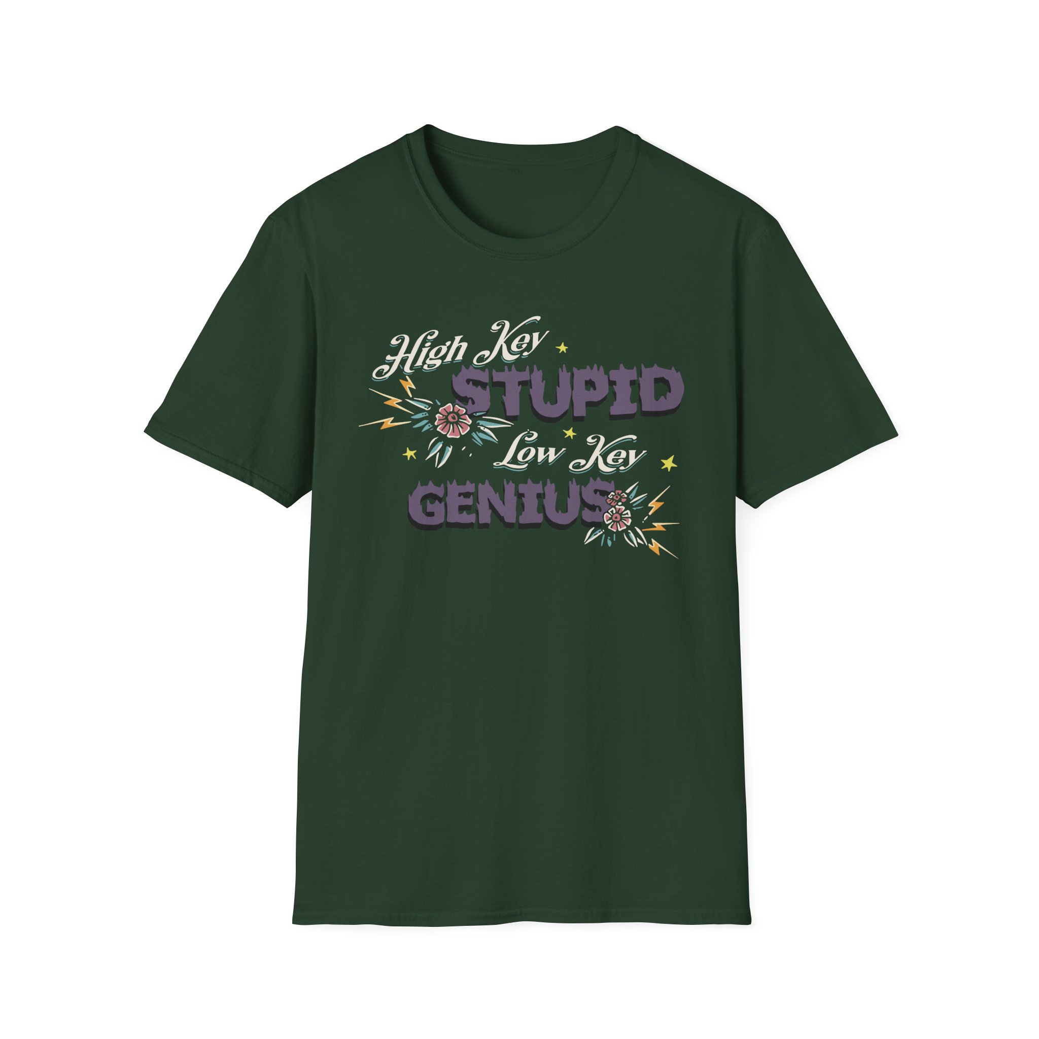 Kallmekris High Key Stupid Genius Unisex Softstyle T-Shirt