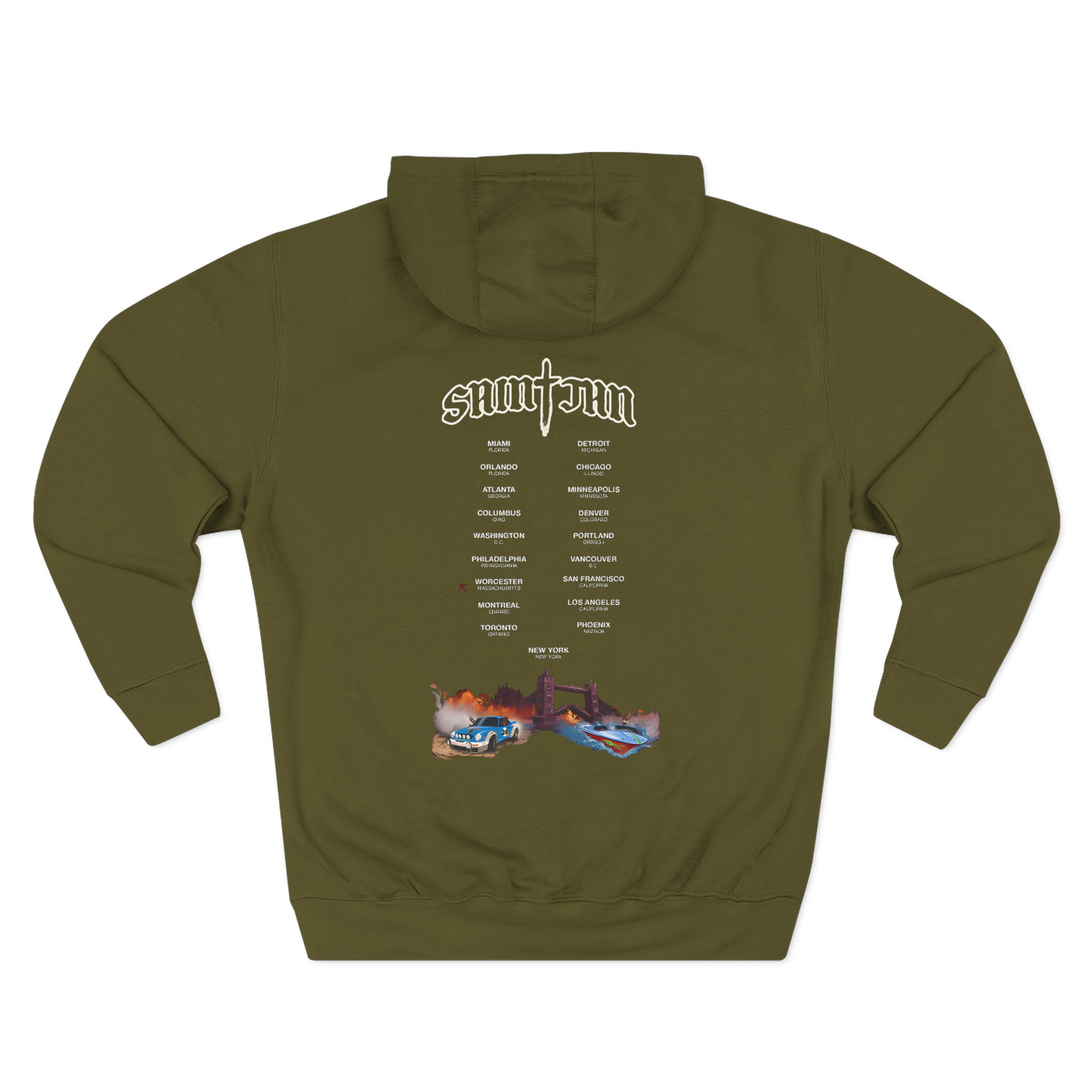 Saint JhnIgnorant Forever World Tour Three-Panel Fleece Hoodie