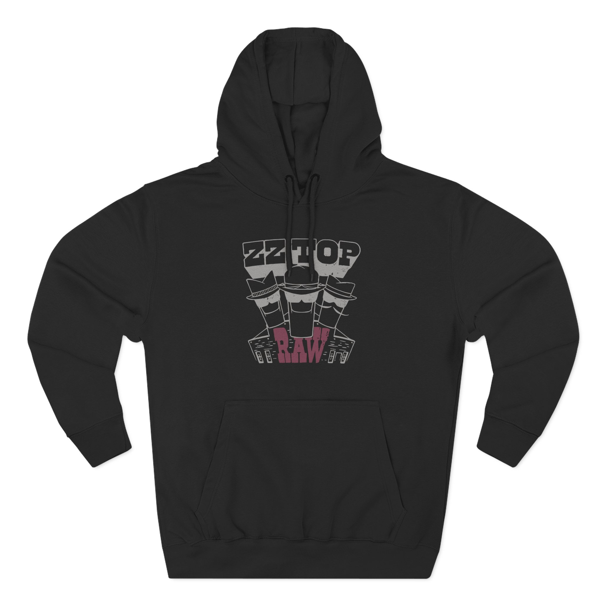 ZZ Top Raw Three-Panel Fleece Hoodie