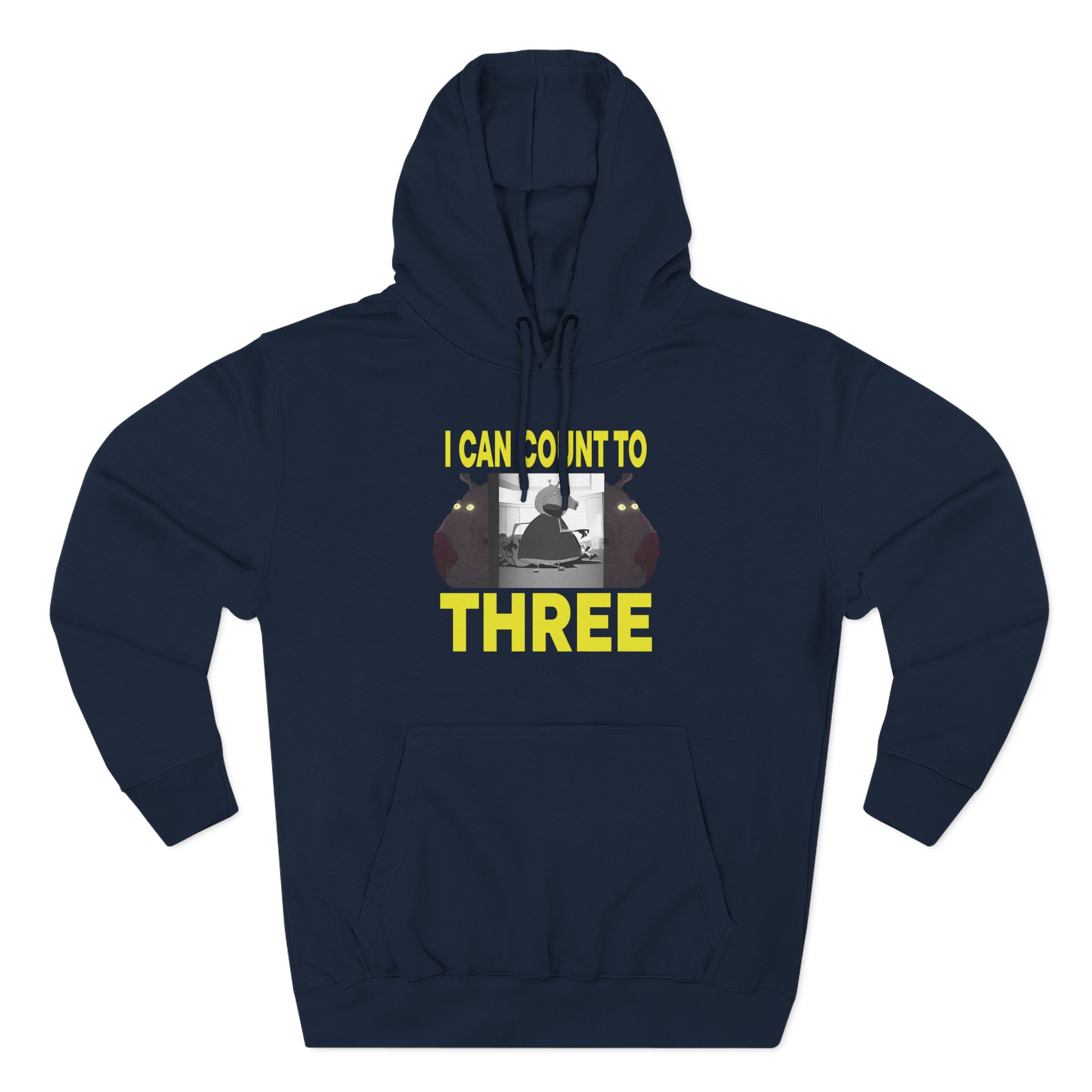 Papa Meat I Can Count to Three Three-Panel Fleece Hoodie