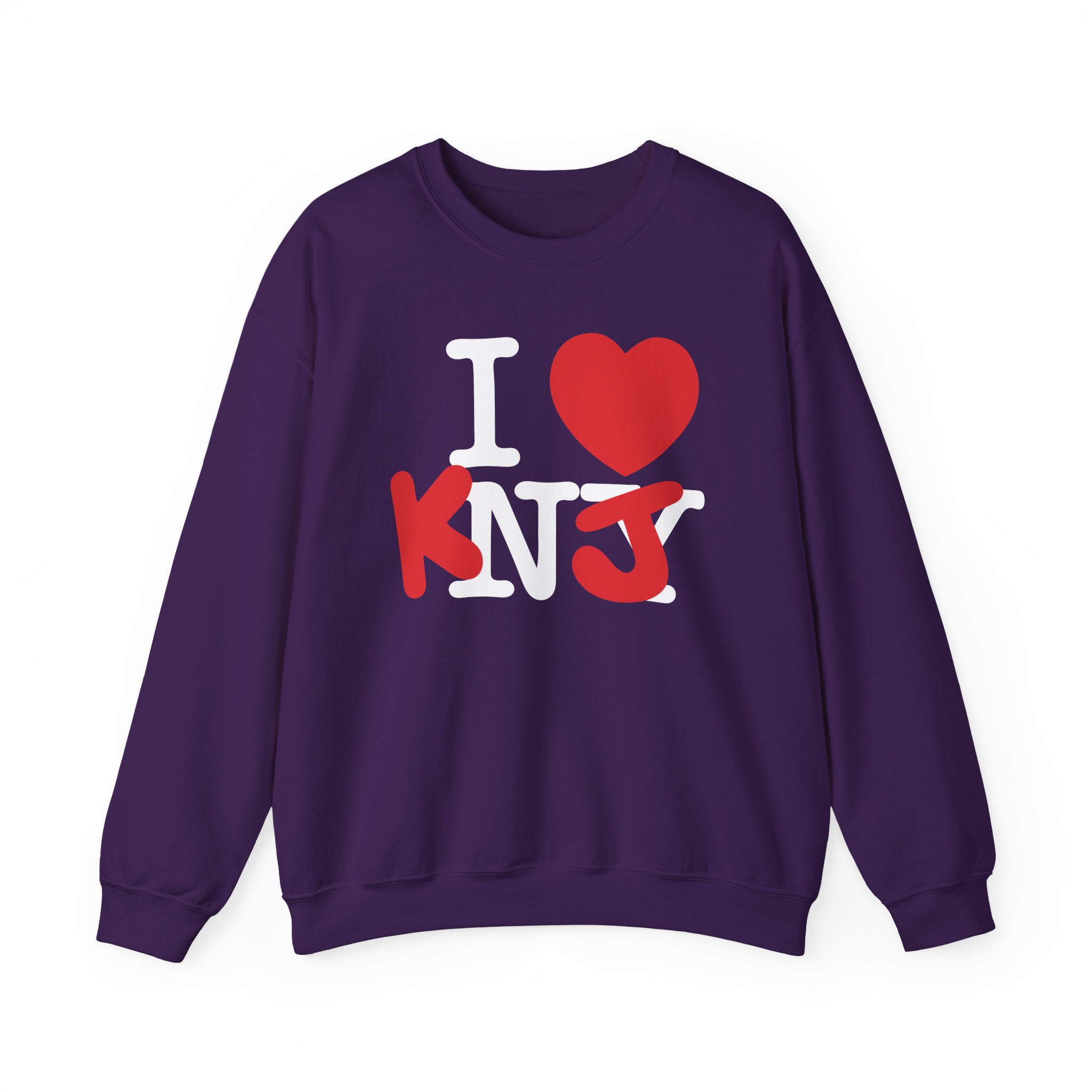 KNJ I Love Unisex Heavy Blendâ„¢ Crewneck Sweatshirt