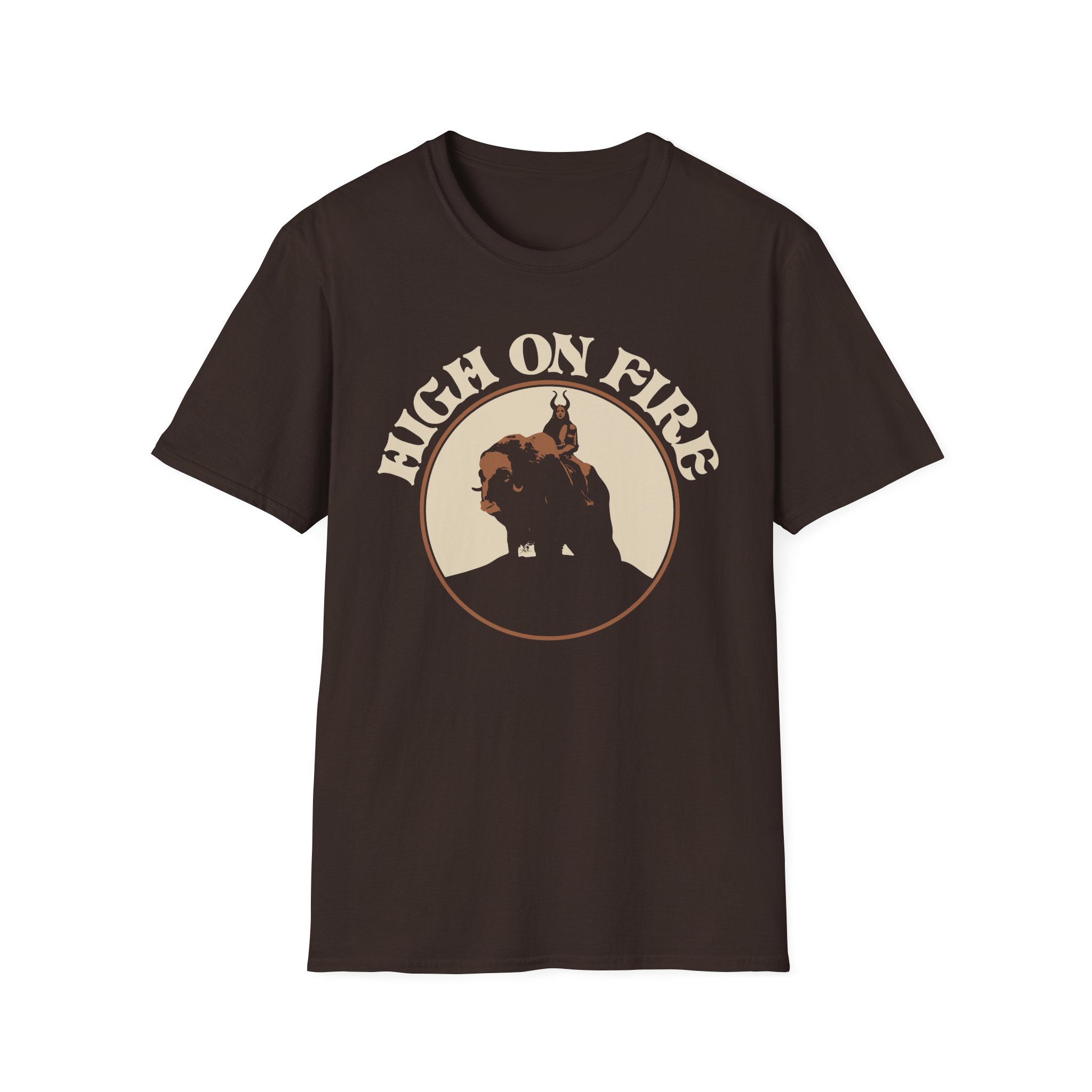 High on Fire Musk Ox Rider Unisex Softstyle T-Shirt