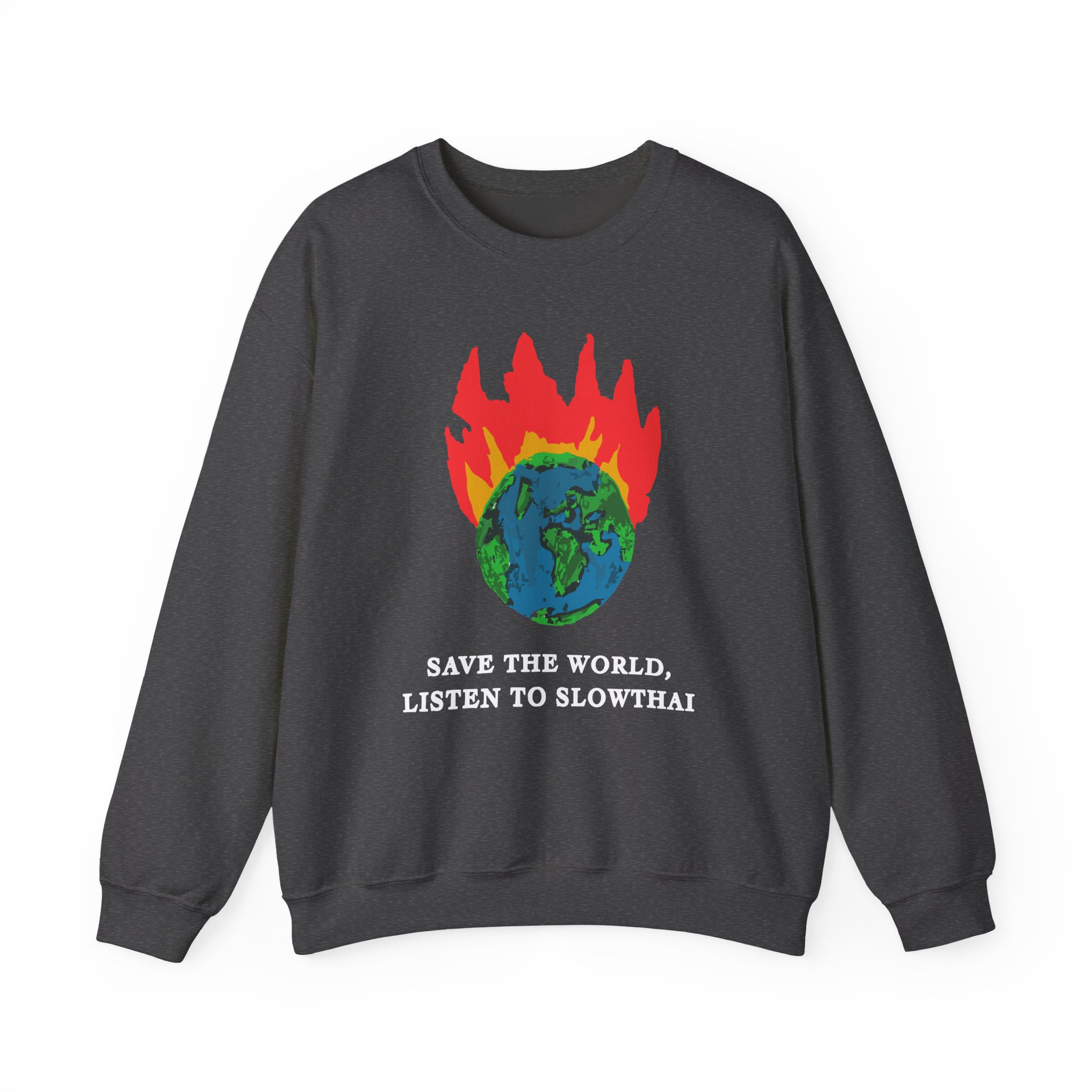 Save the World Listen to Slowthai Unisex Heavy Blendâ„¢ Crewneck Sweatshirt