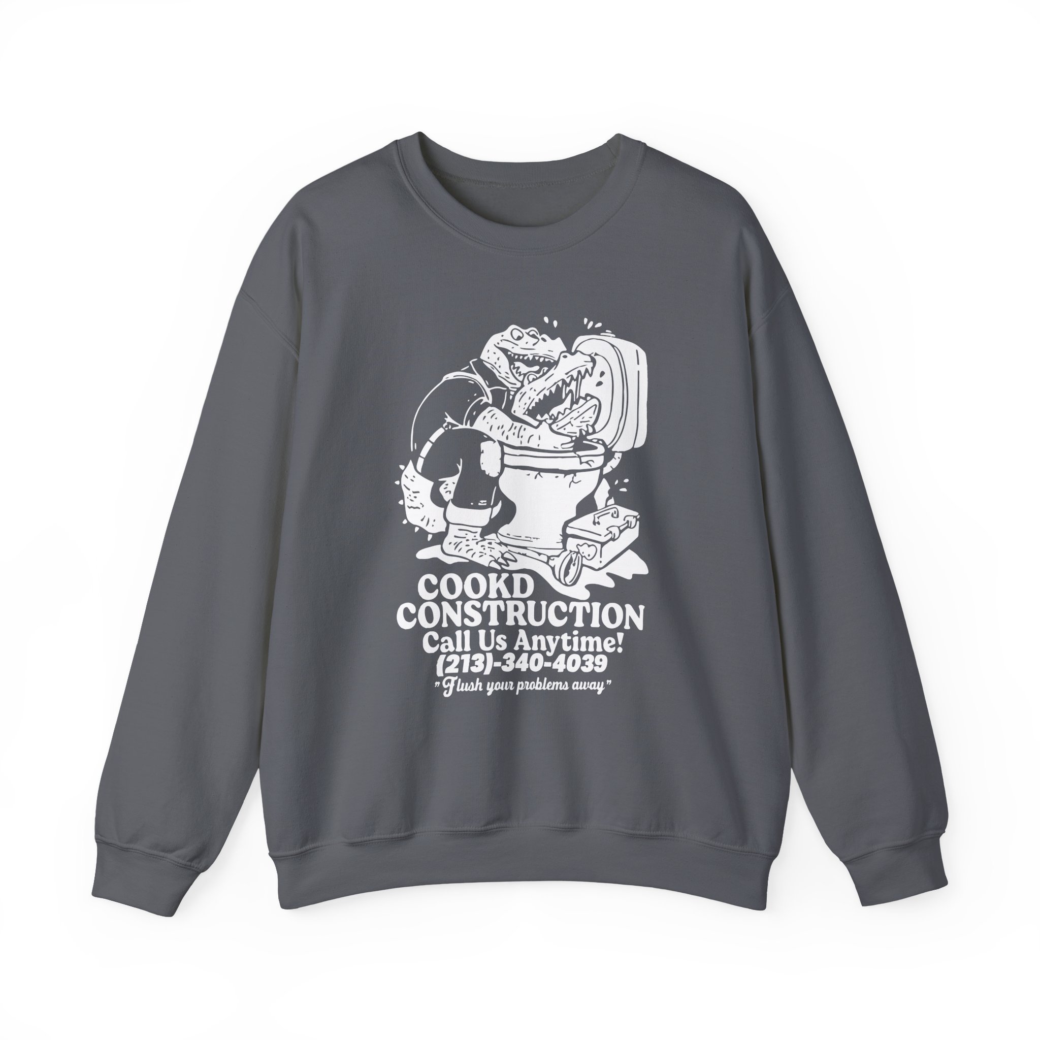 Lazarbeam Cookd Construction Call Us Anytime Unisex Heavy Blendâ„¢ Crewneck Sweatshirt