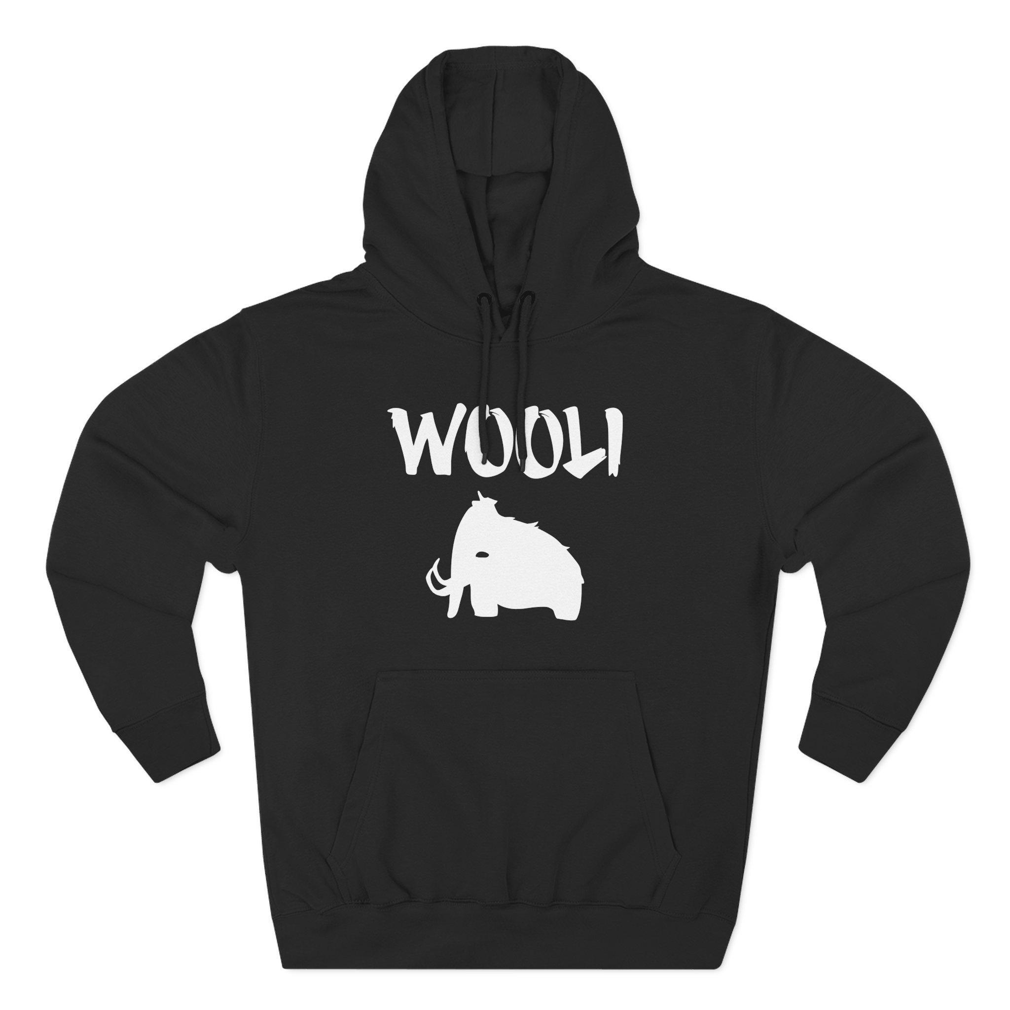 Wooli Logo Three-Panel Fleece Hoodie