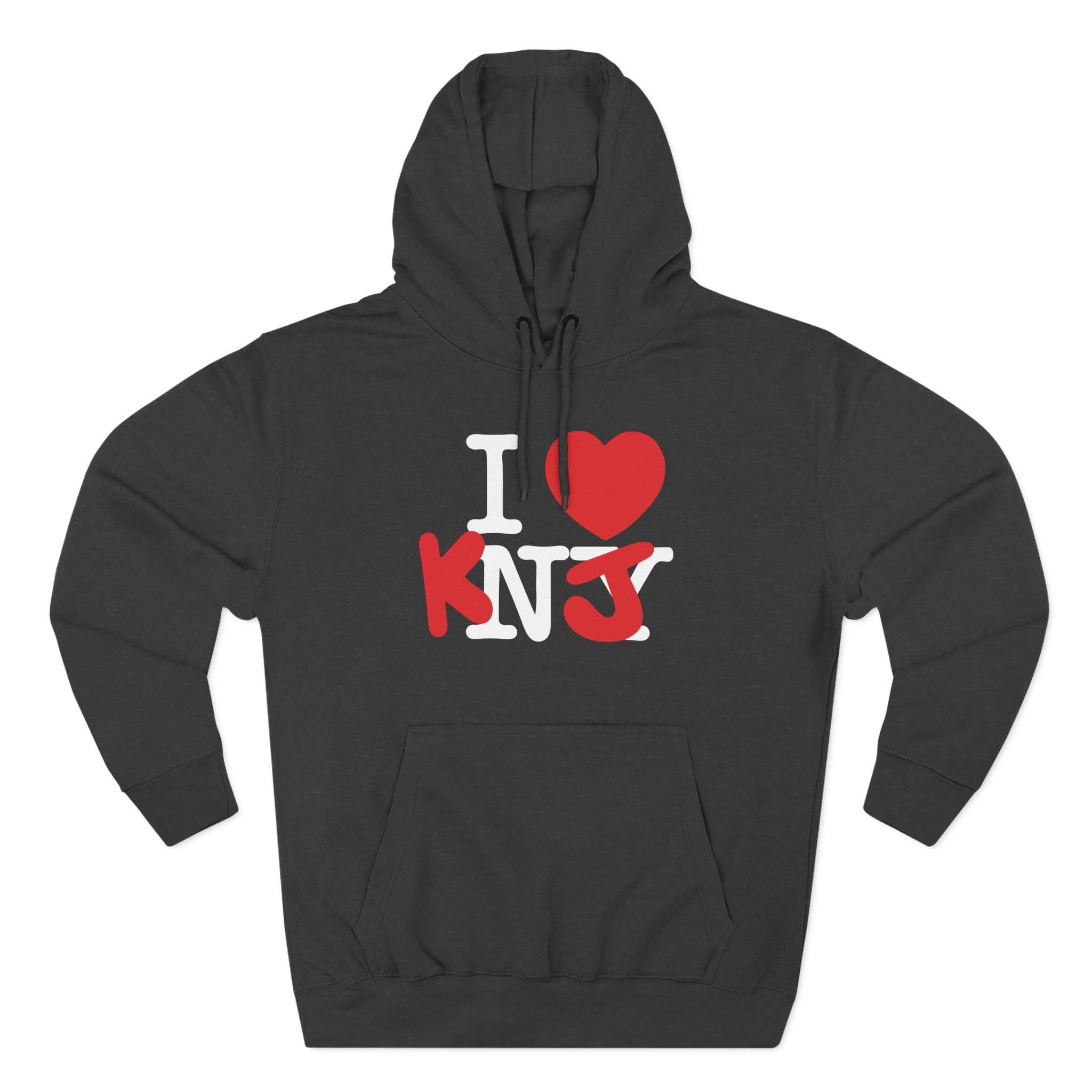 KNJ I Love Three-Panel Fleece Hoodie