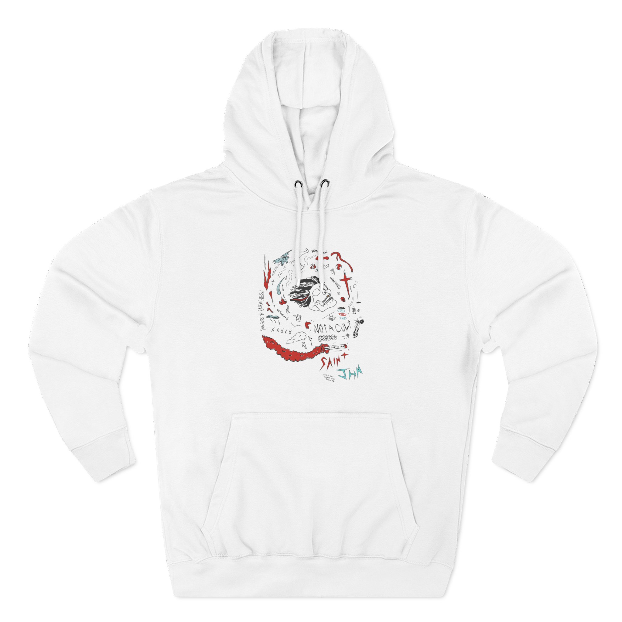 Saint Jhn Three-Panel Fleece Hoodie