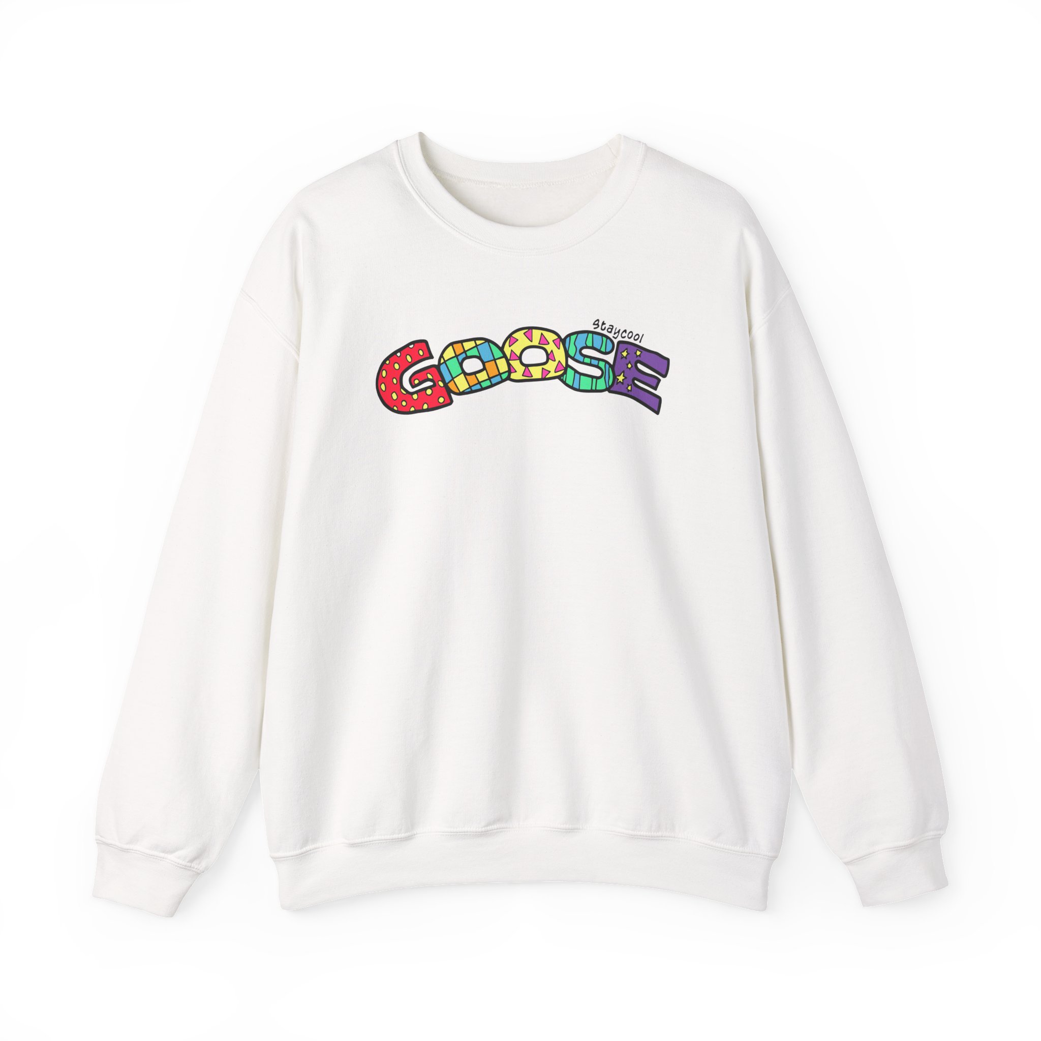 Goose x Staycool Rainbow Unisex Heavy Blendâ„¢ Crewneck Sweatshirt