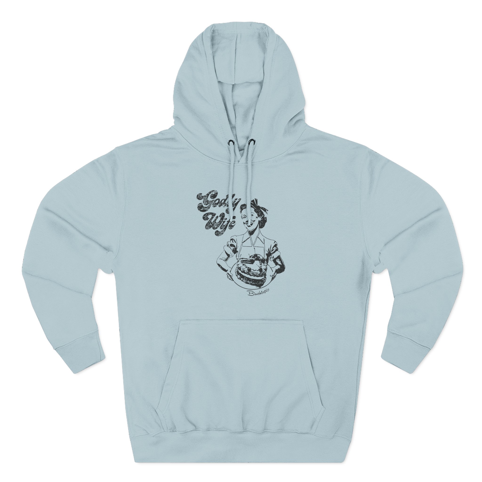 Binchtopia Godly Wife Three-Panel Fleece Hoodie