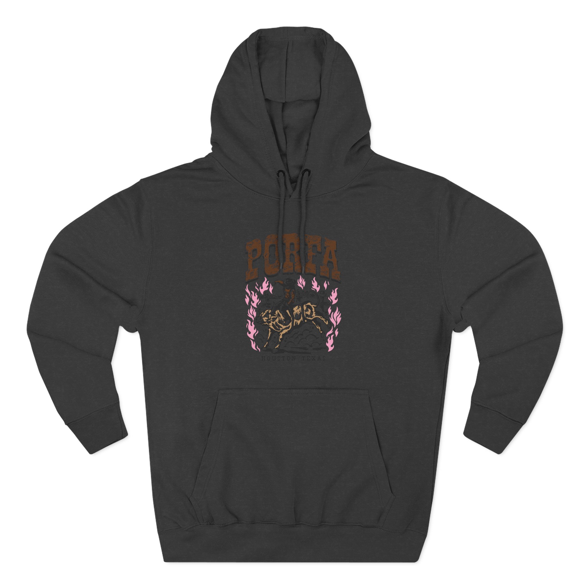 Porfa Houston Texas Three-Panel Fleece Hoodie