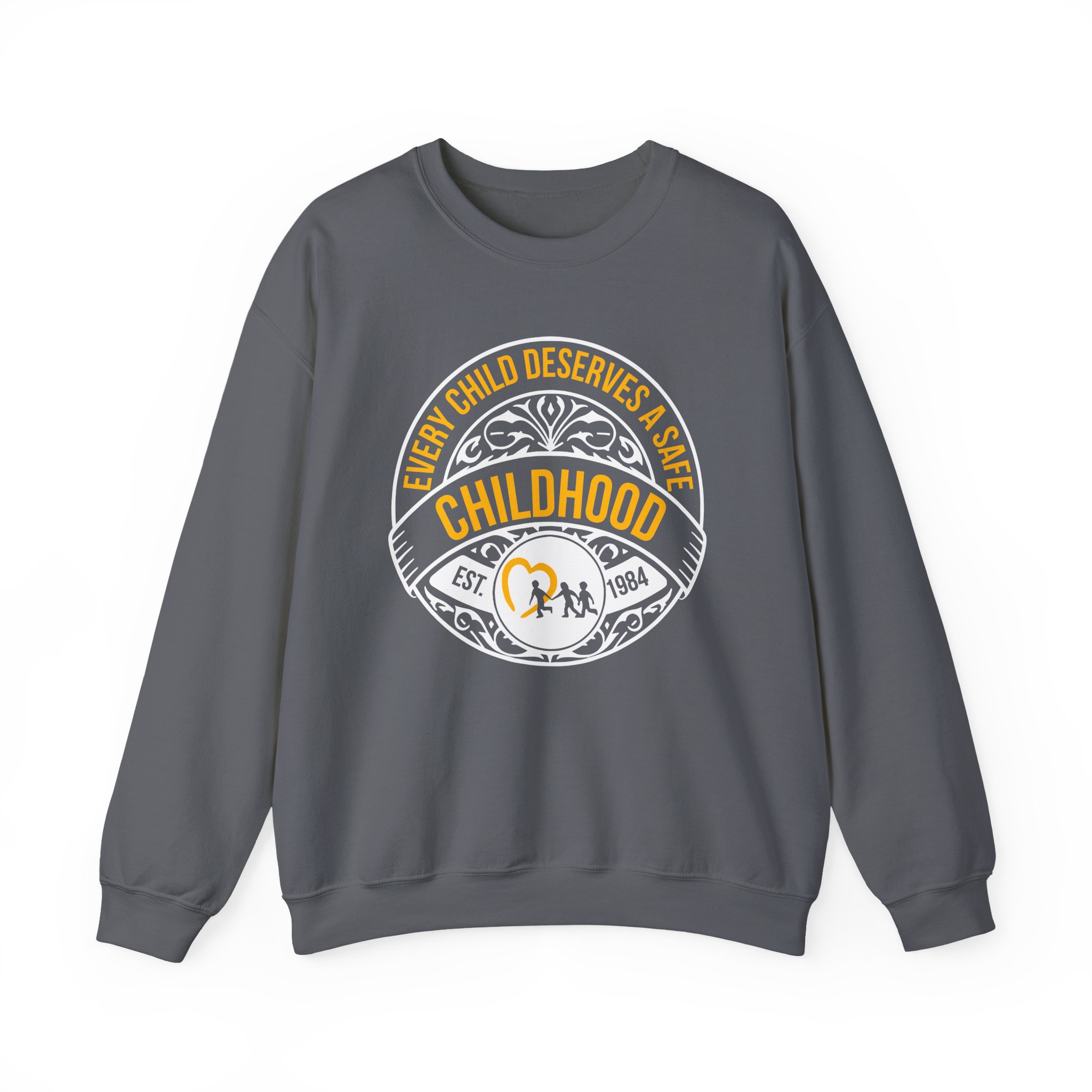 Kendall Rae Every Child Deserves a Safe Childhood Charity Unisex Heavy Blendâ„¢ Crewneck Sweatshirt