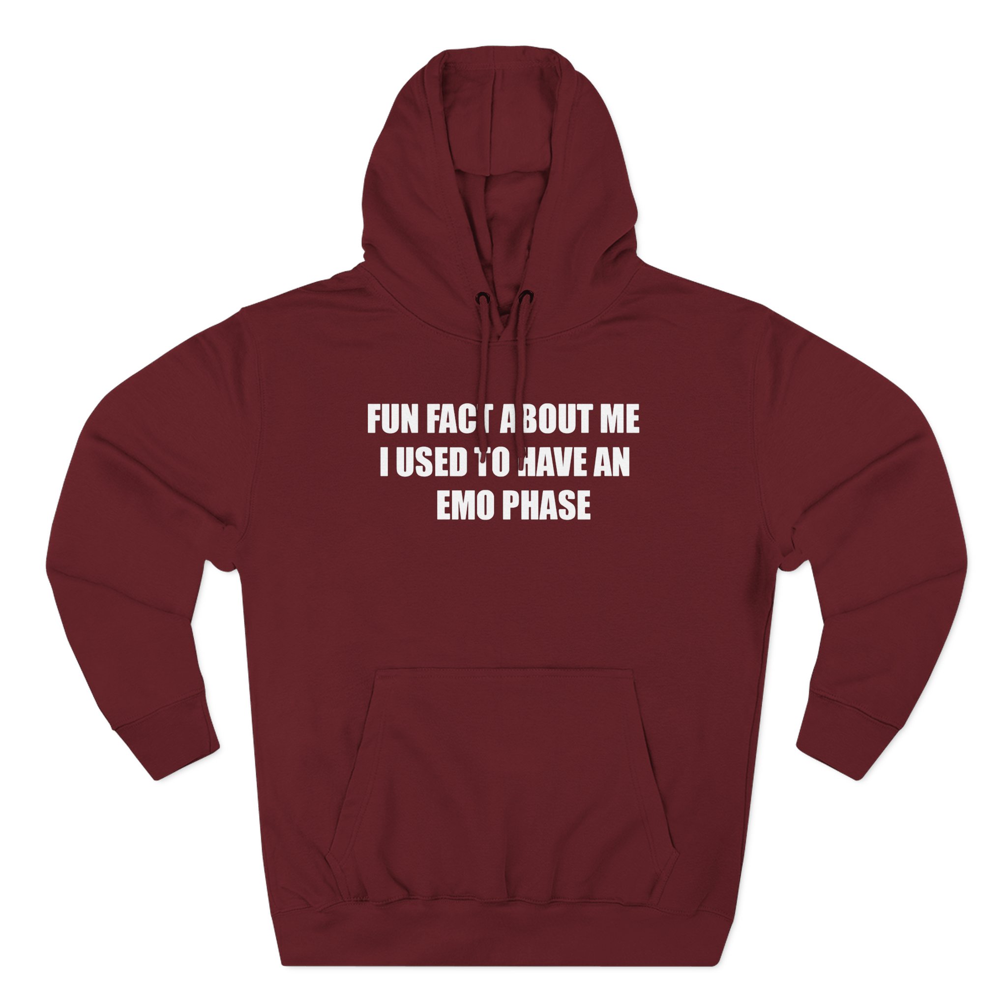 Jake & Johnnie Fun Fact About Me I Used to Have an Emo Phase Three-Panel Fleece Hoodie
