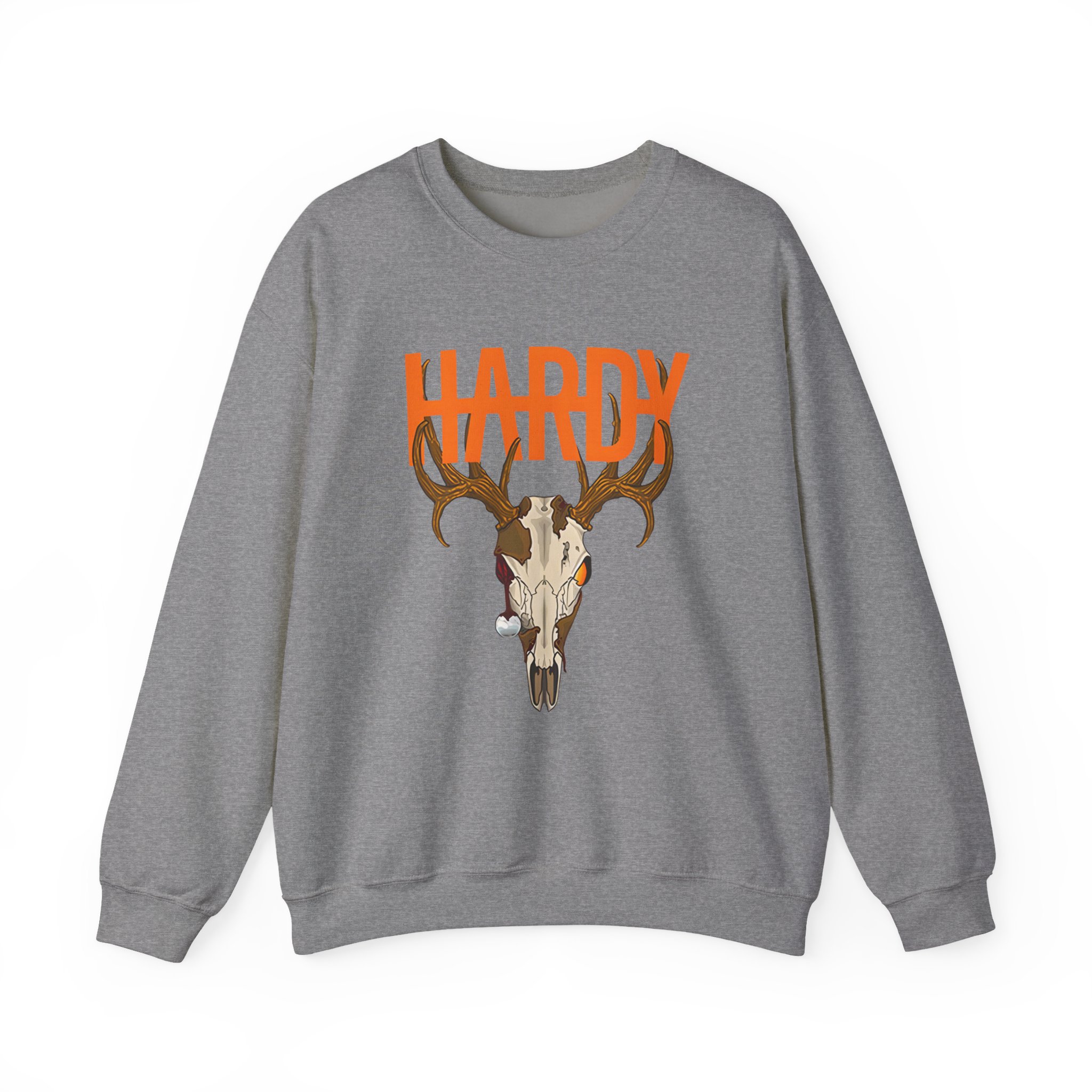 Hardy Deer Skull Unisex Heavy Blendâ„¢ Crewneck Sweatshirt