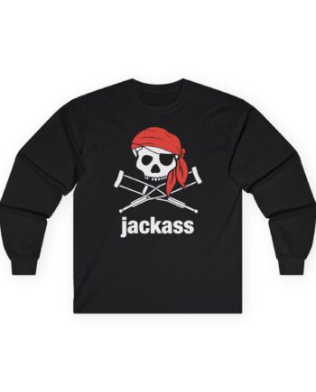Jackass Skull and Crutches Unisex Ultra Cotton Long Sleeve Tee