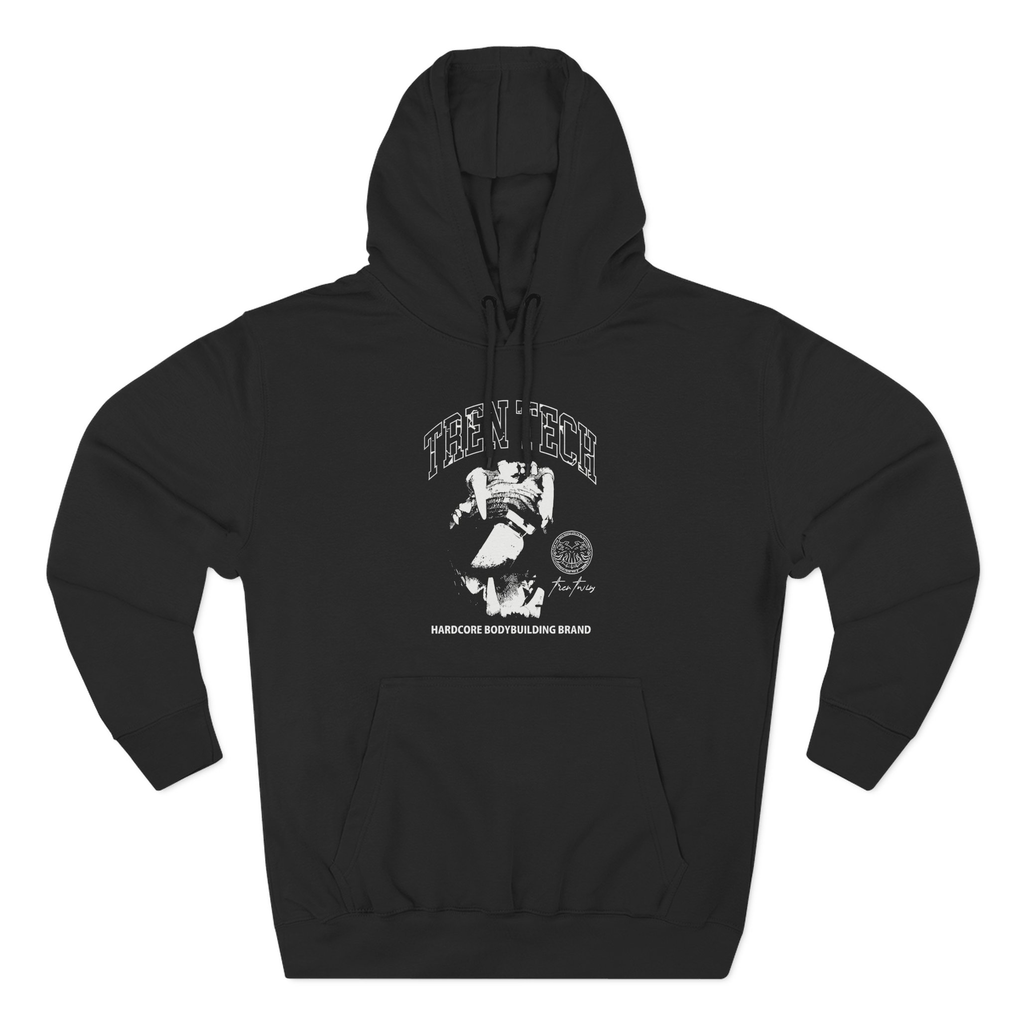 Tren Twins Tech Hardcore Bodybuilding Brand Three-Panel Fleece Hoodie