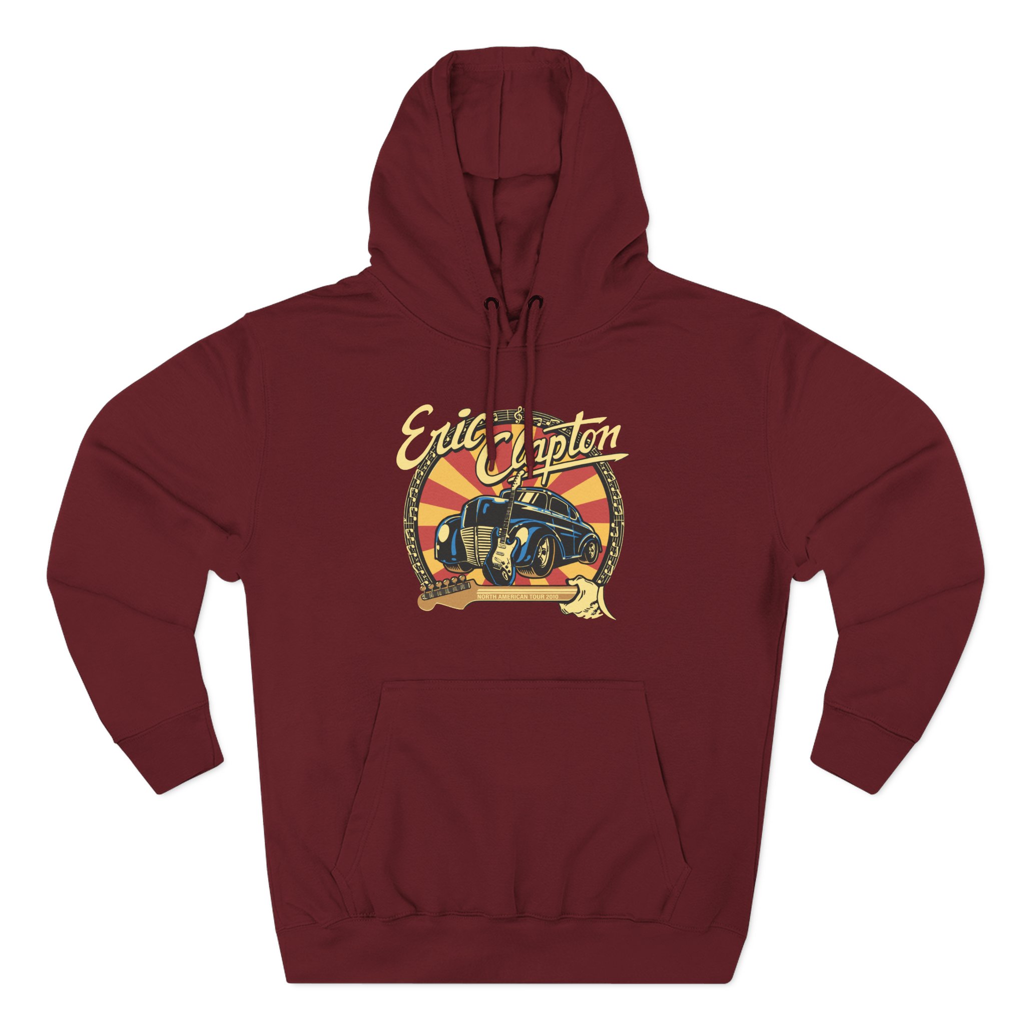 Eric Clapton 2010 North American Tour Three-Panel Fleece Hoodie