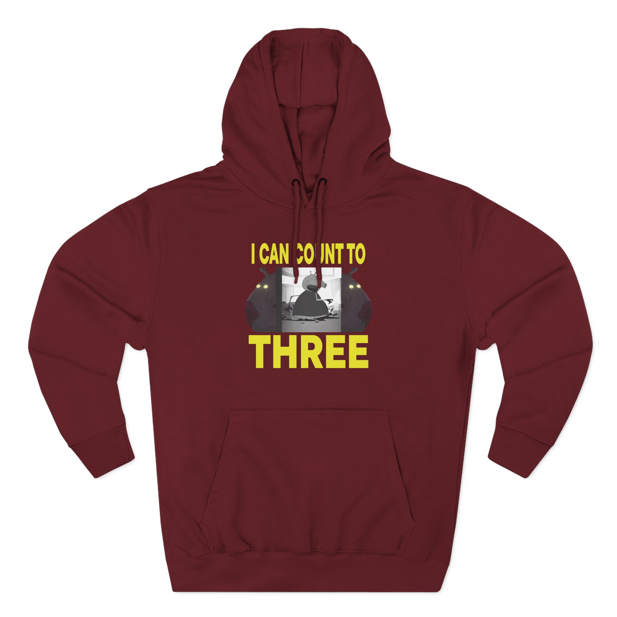 Papa Meat I Can Count to Three Three-Panel Fleece Hoodie