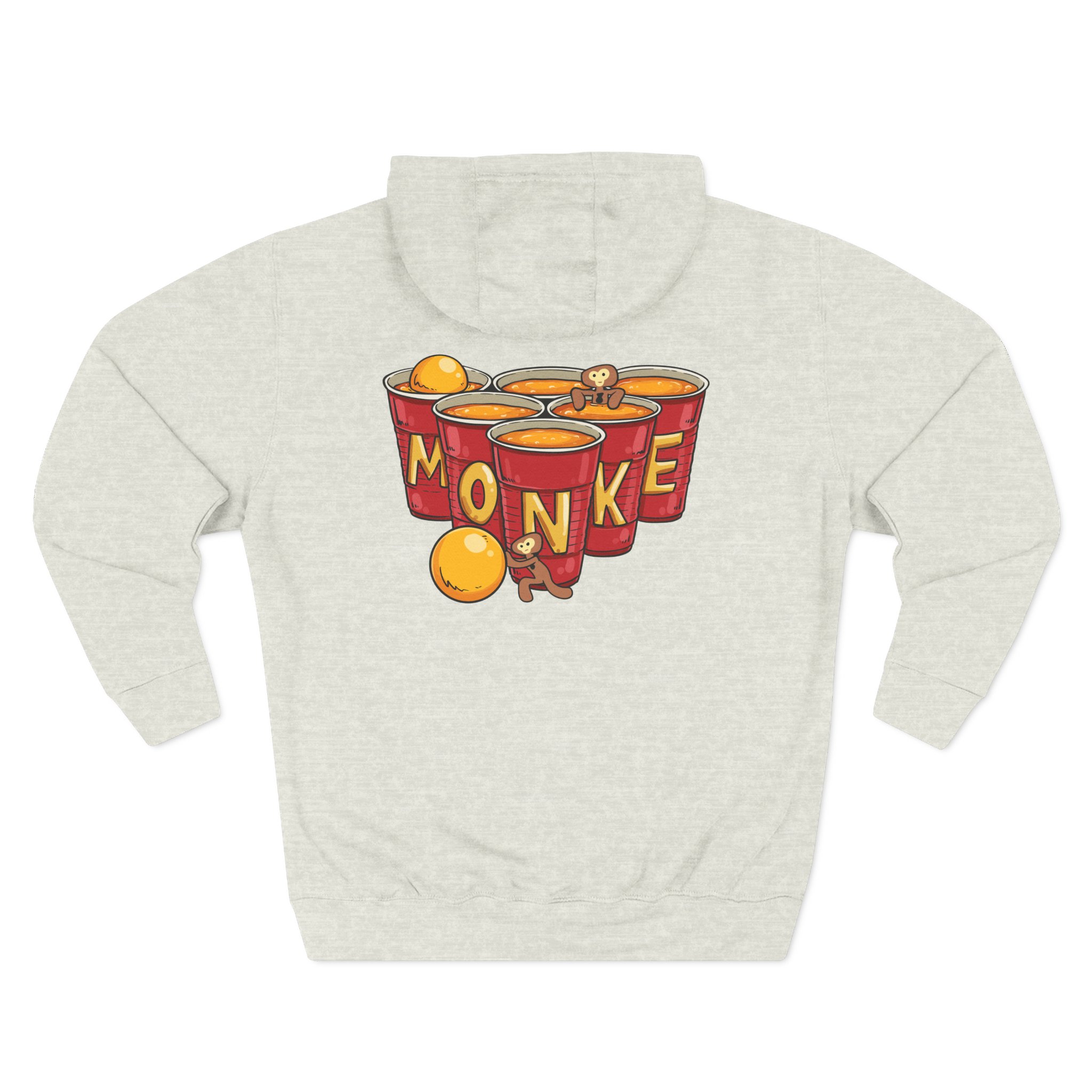 Spoonkidv Monke Pong Three-Panel Fleece Hoodie