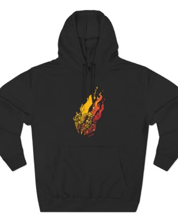Preston Circuit Flame Three-Panel Fleece Hoodie