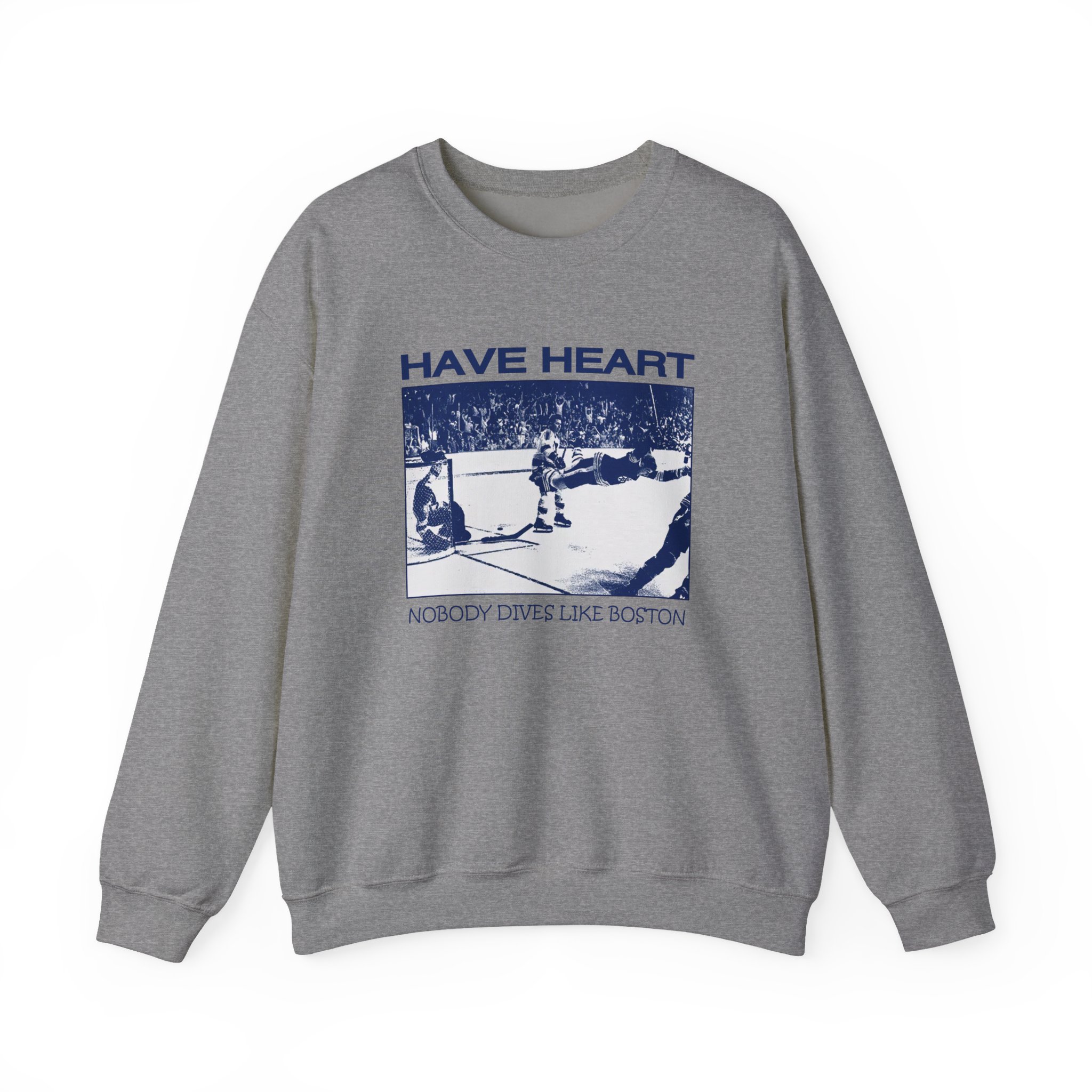 Have Heart Nobody Dives Like Boston Unisex Heavy Blendâ„¢ Crewneck Sweatshirt