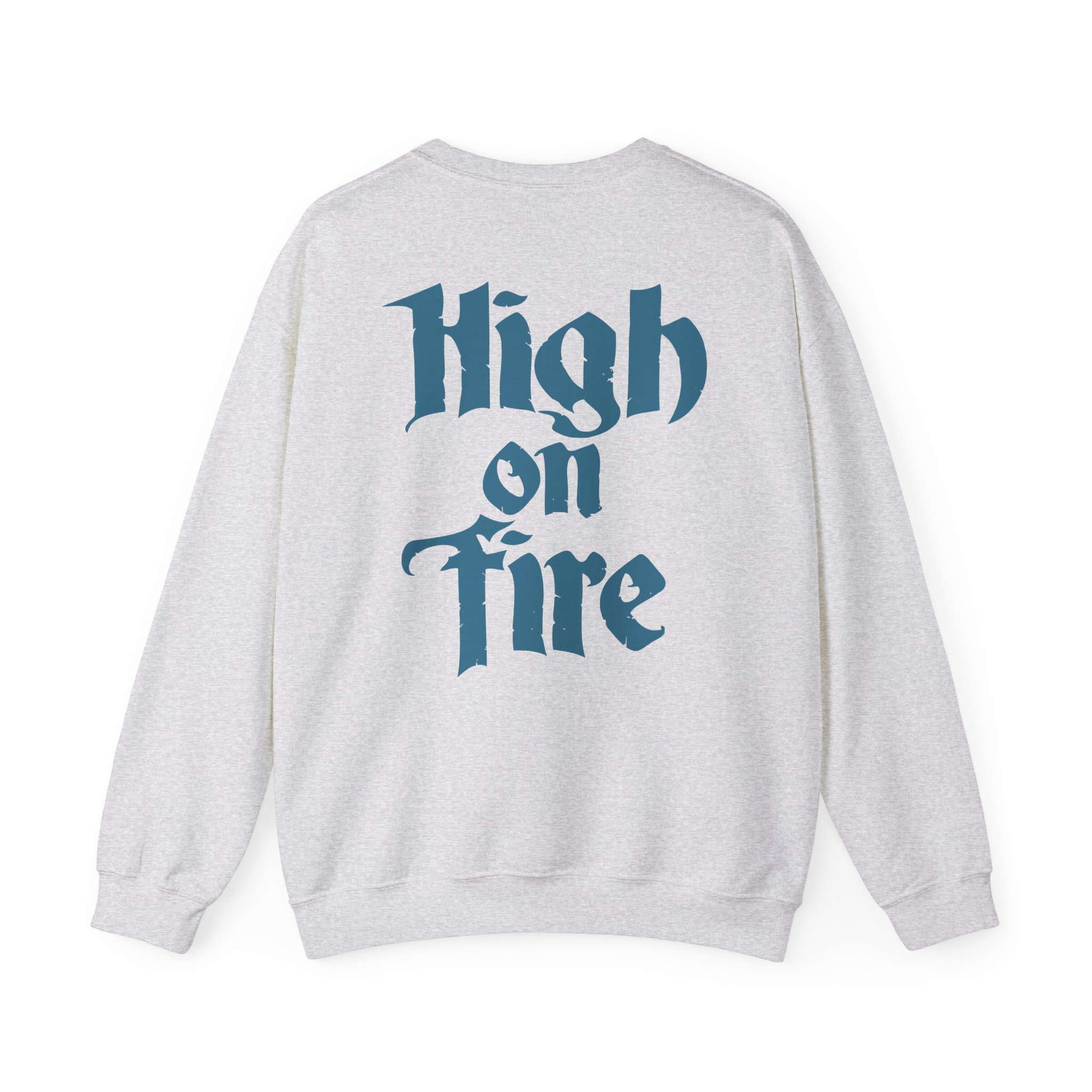 High on Fire Skull Knife Unisex Heavy Blendâ„¢ Crewneck Sweatshirt
