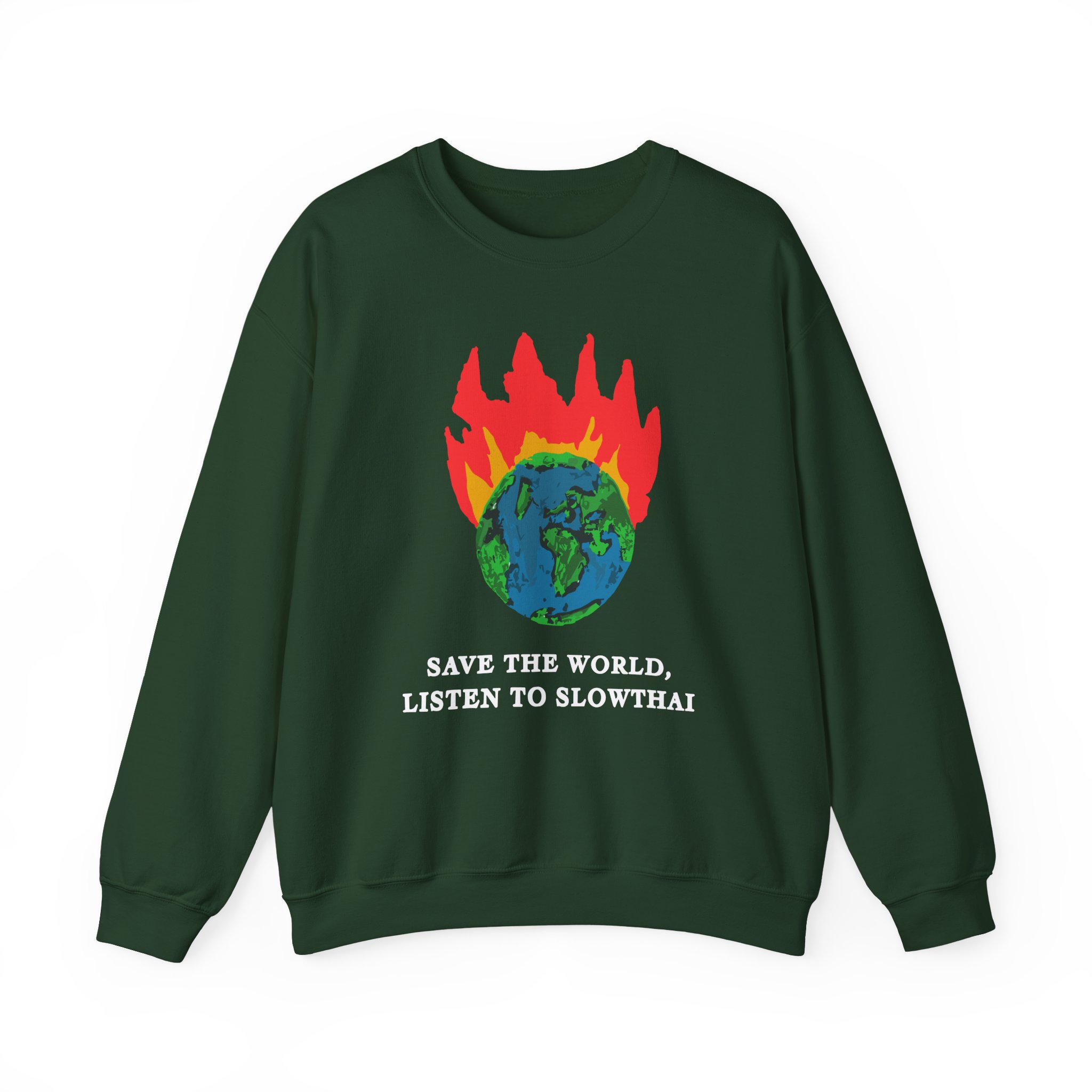 Save the World Listen to Slowthai Unisex Heavy Blendâ„¢ Crewneck Sweatshirt