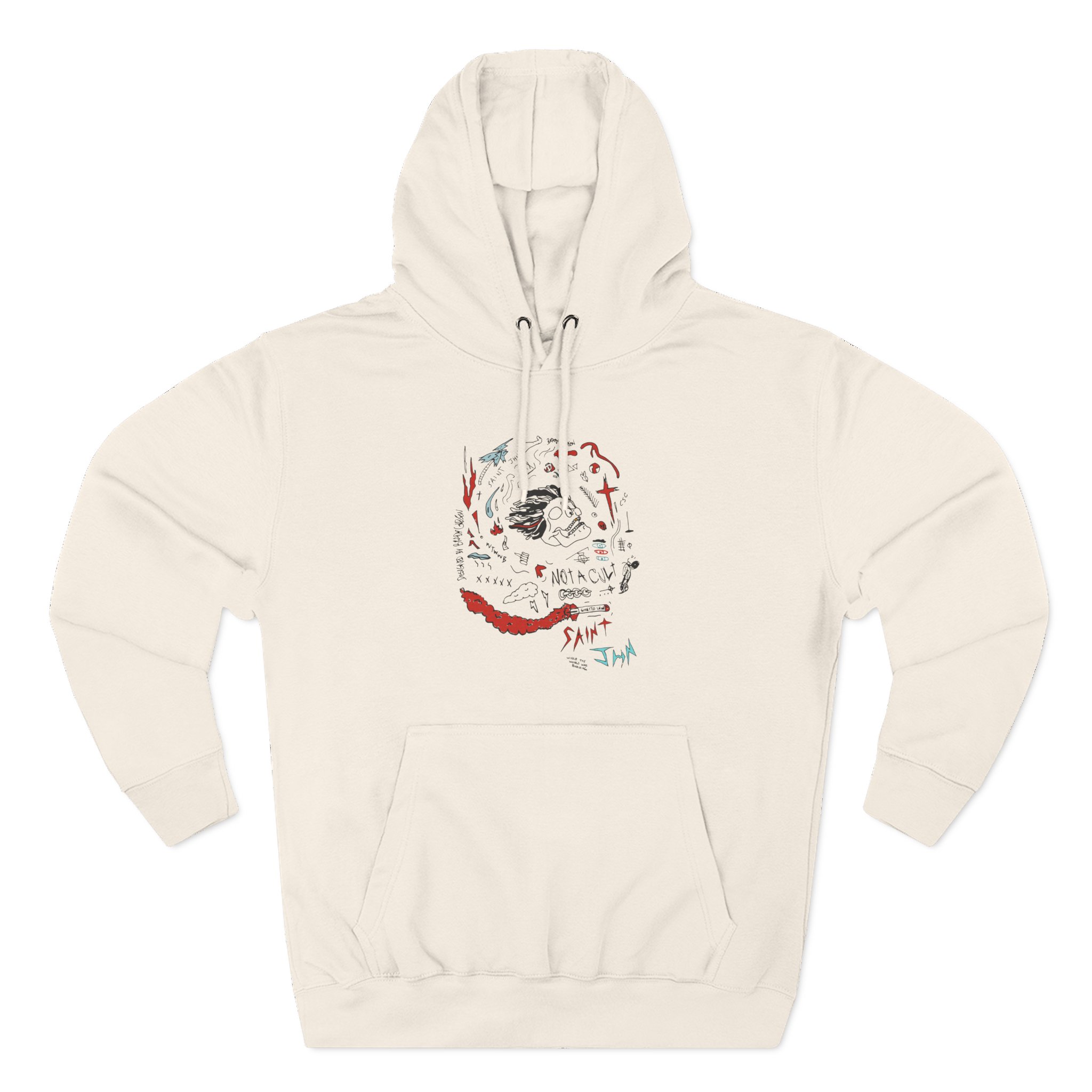 Saint Jhn Three-Panel Fleece Hoodie