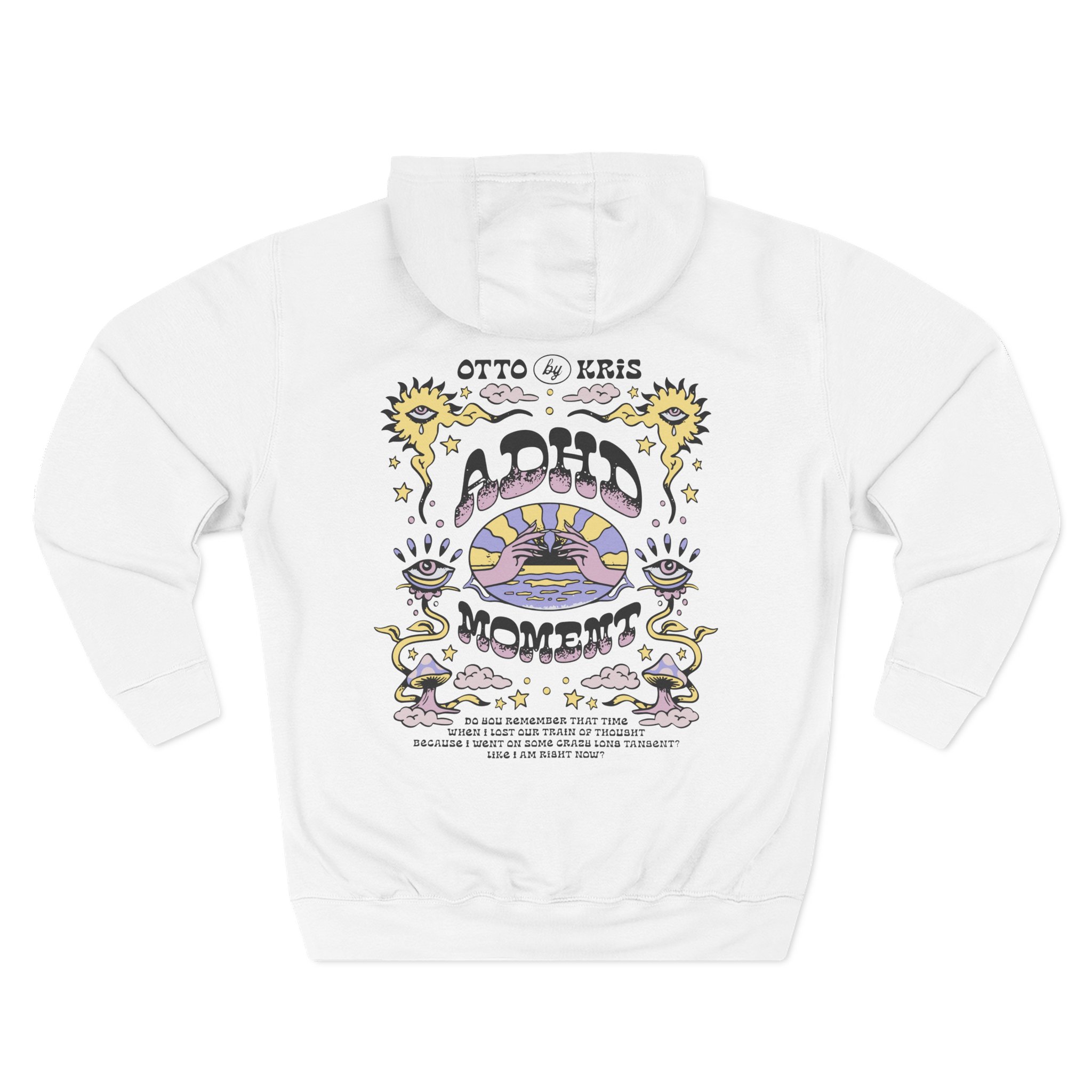 Kallmekris Adhd Moment Three-Panel Fleece Hoodie