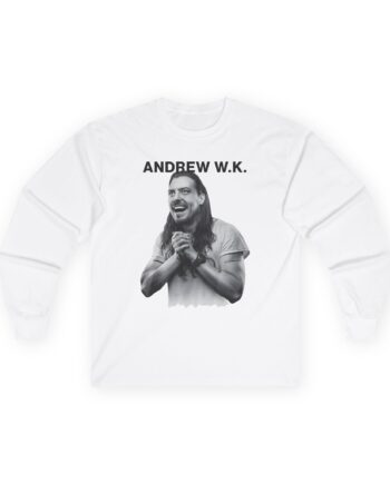 Andrew Wk Happy Unisex Ultra Cotton Long Sleeve Tee
