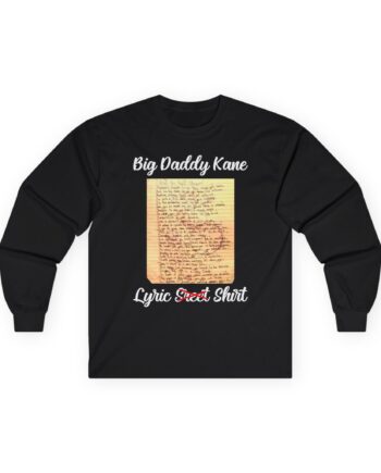 Big Daddy Kane Ain't No Half Steppin Lyric sheet Unisex Ultra Cotton Long Sleeve Tee