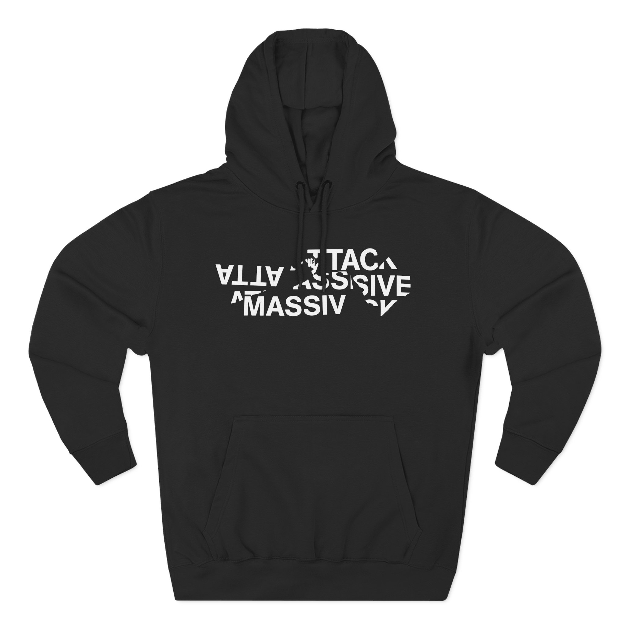Massive Attack Fractured Logo Three-Panel Fleece Hoodie
