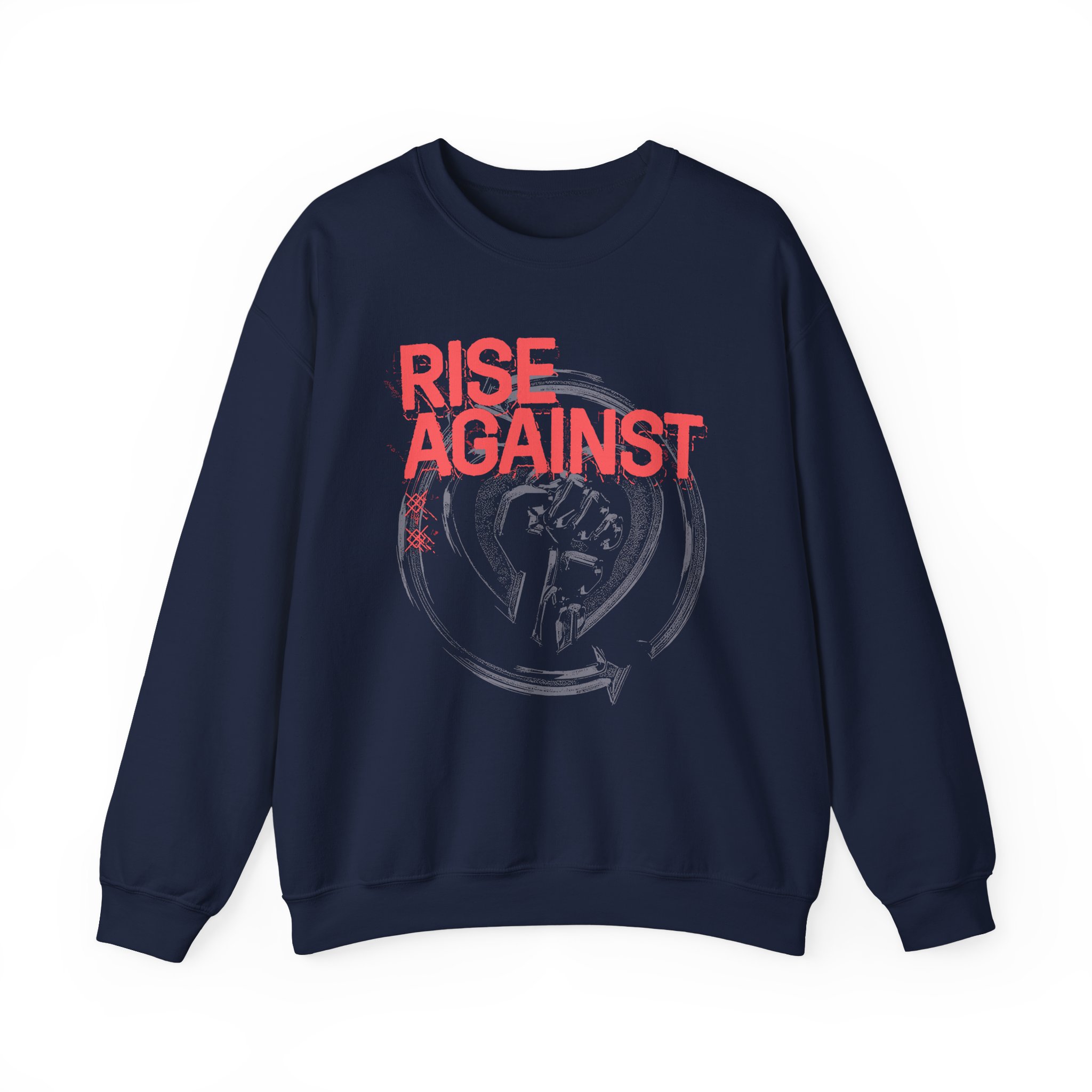 Rise Against Dual Heartfist Logo Unisex Heavy Blendâ„¢ Crewneck Sweatshirt