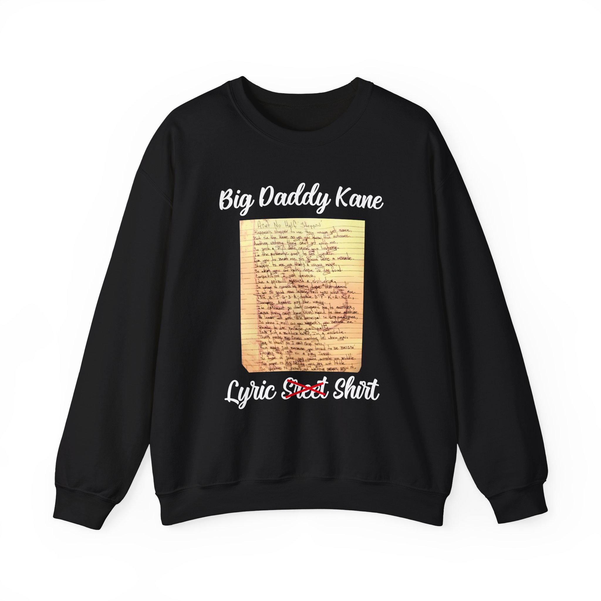 Big Daddy Kane Ain't No Half Steppin Lyric sheet Unisex Heavy Blend Crewneck Sweatshirt