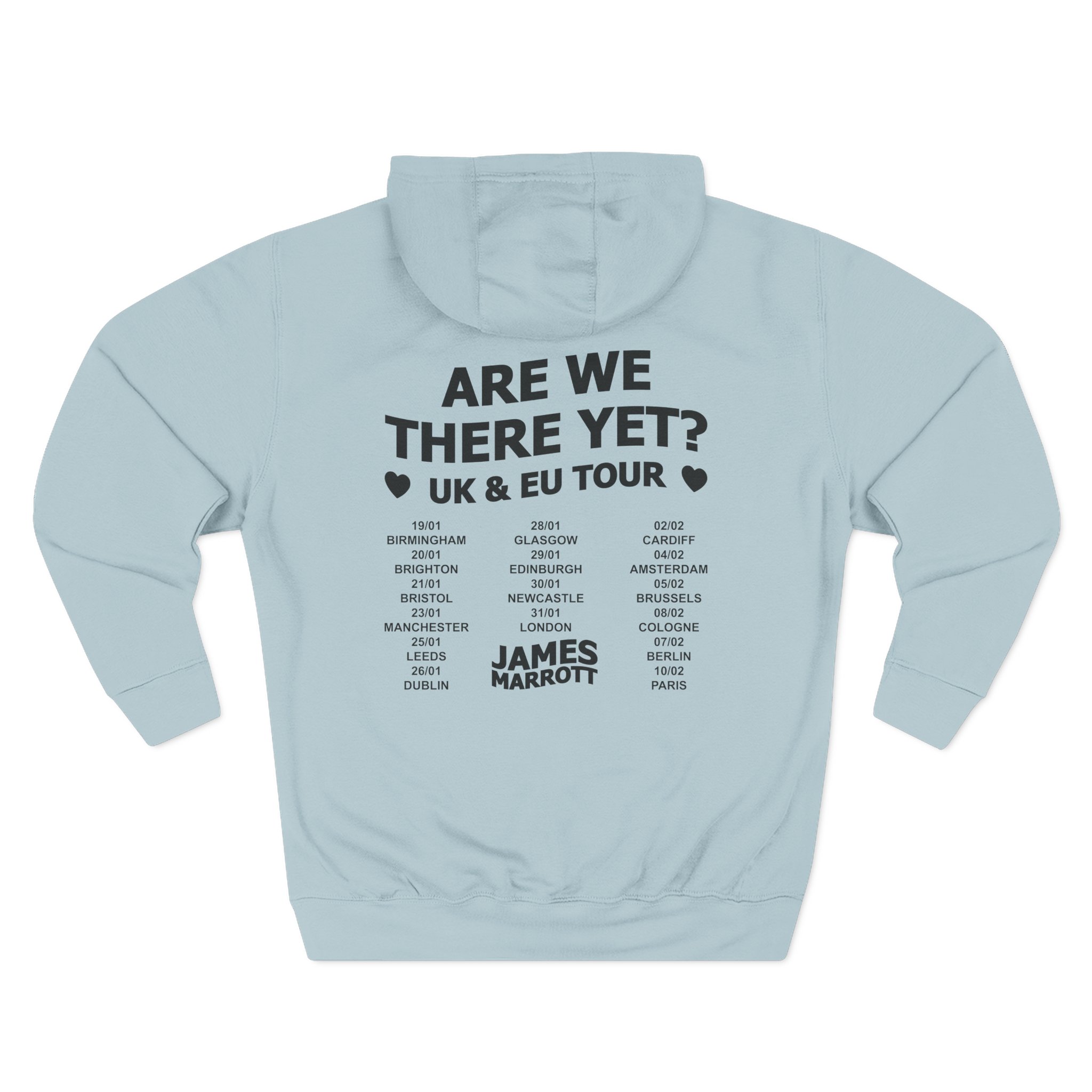 James Marriott 2024 Tour Logo Three-Panel Fleece Hoodie