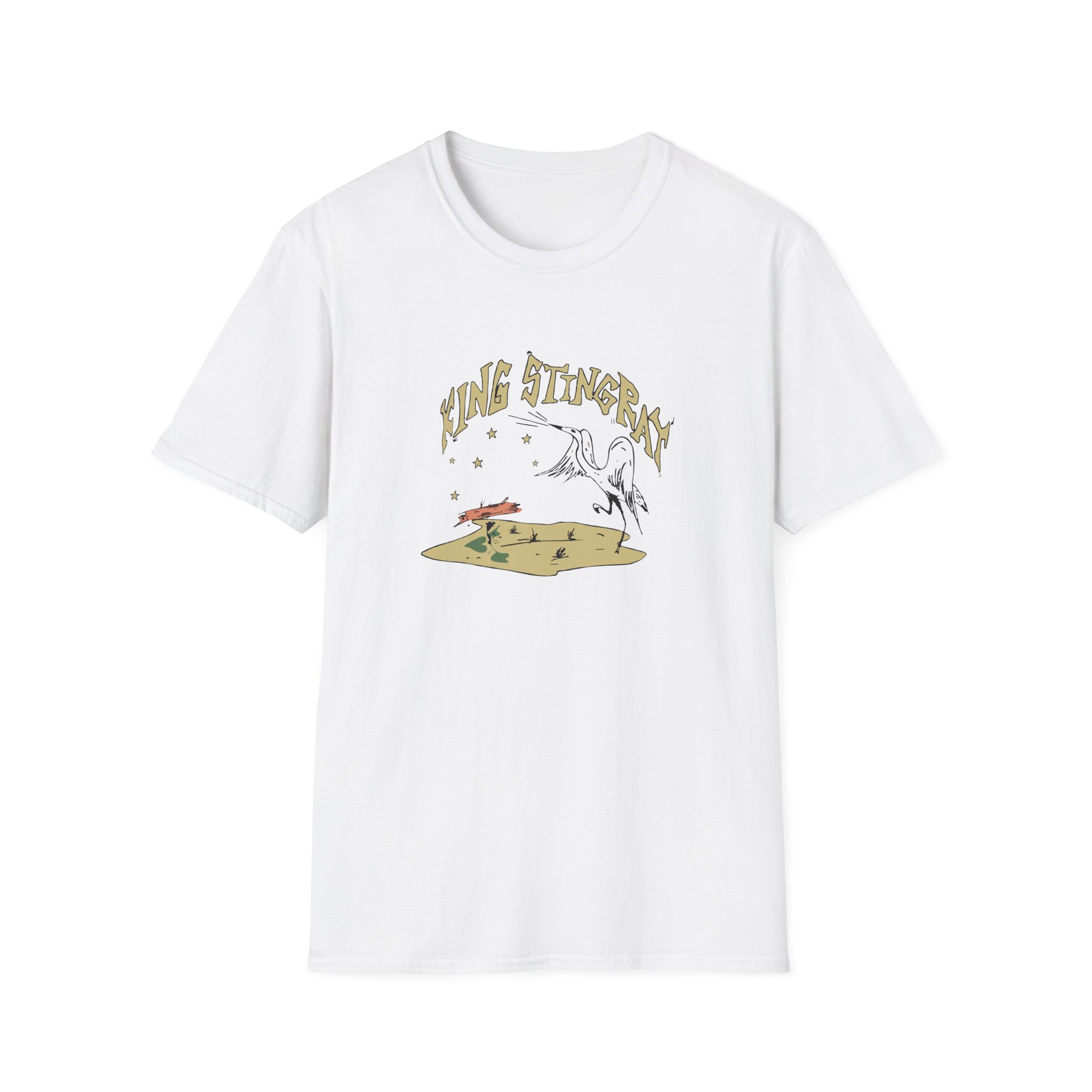 King Stingray Ivory Bird Unisex Softstyle T-Shirt