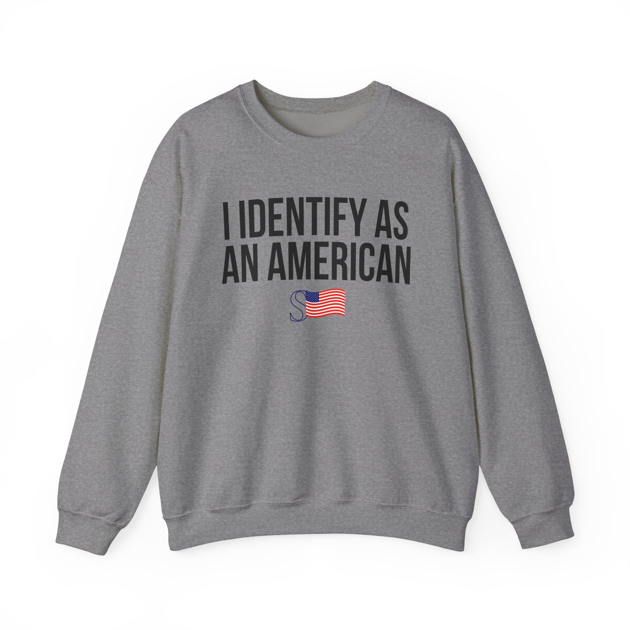 Sean Strickland I Identify as an American Unisex Heavy Blendâ„¢ Crewneck Sweatshirt