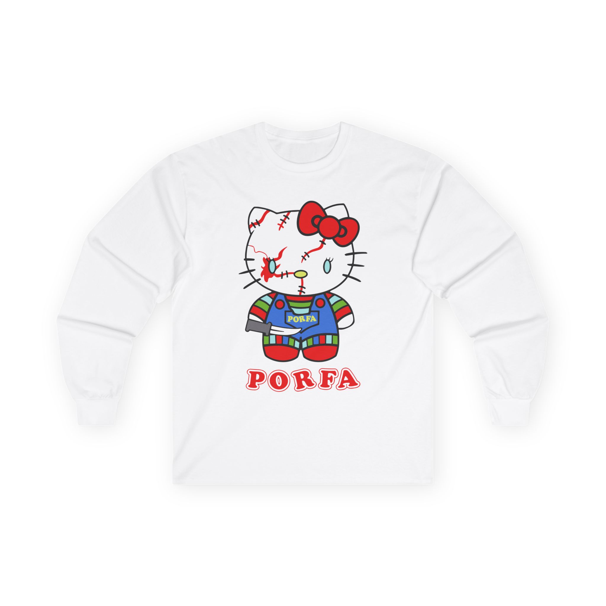 Porfa Hello Kitty Halloween Unisex Ultra Cotton Long Sleeve Tee