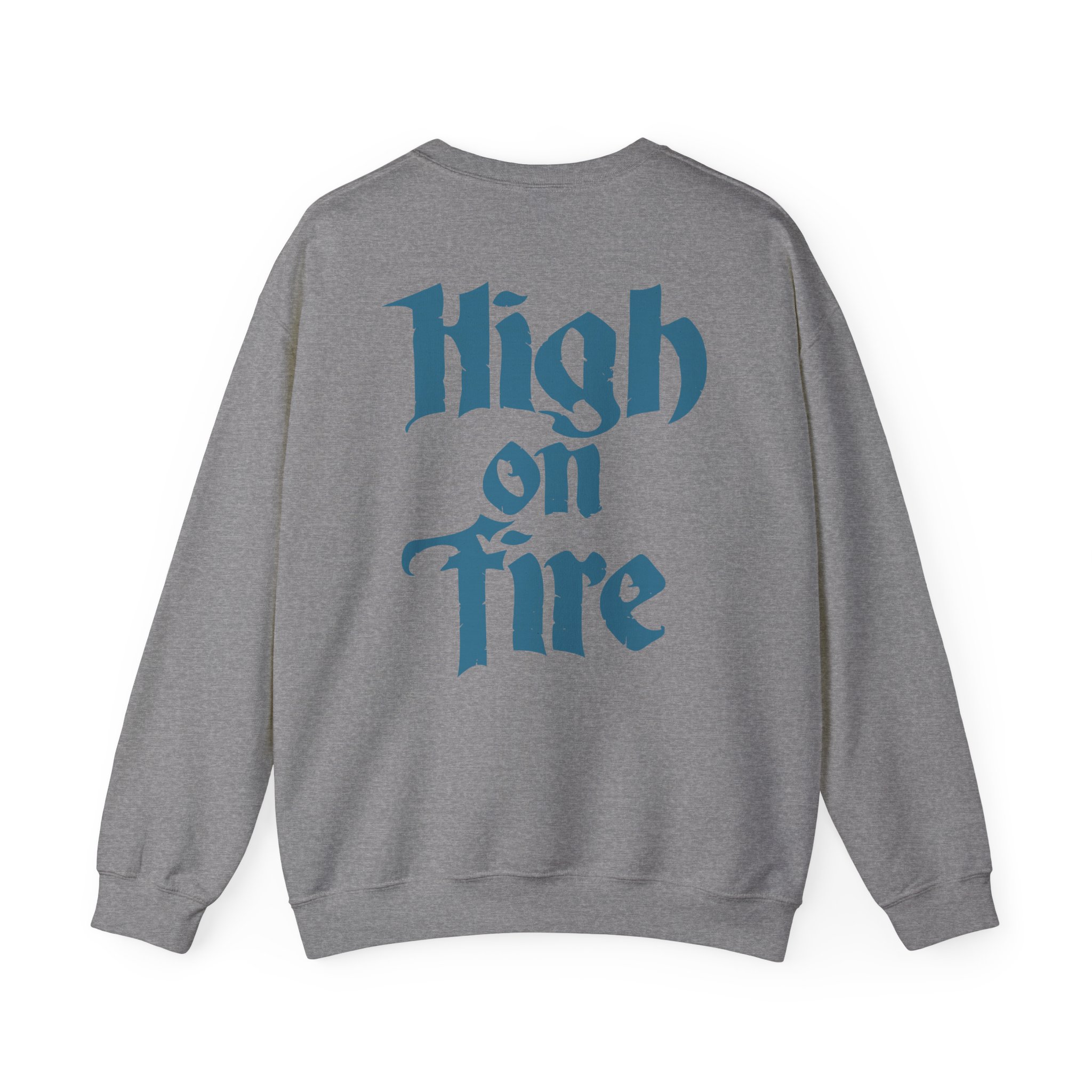 High on Fire Skull Knife Unisex Heavy Blendâ„¢ Crewneck Sweatshirt