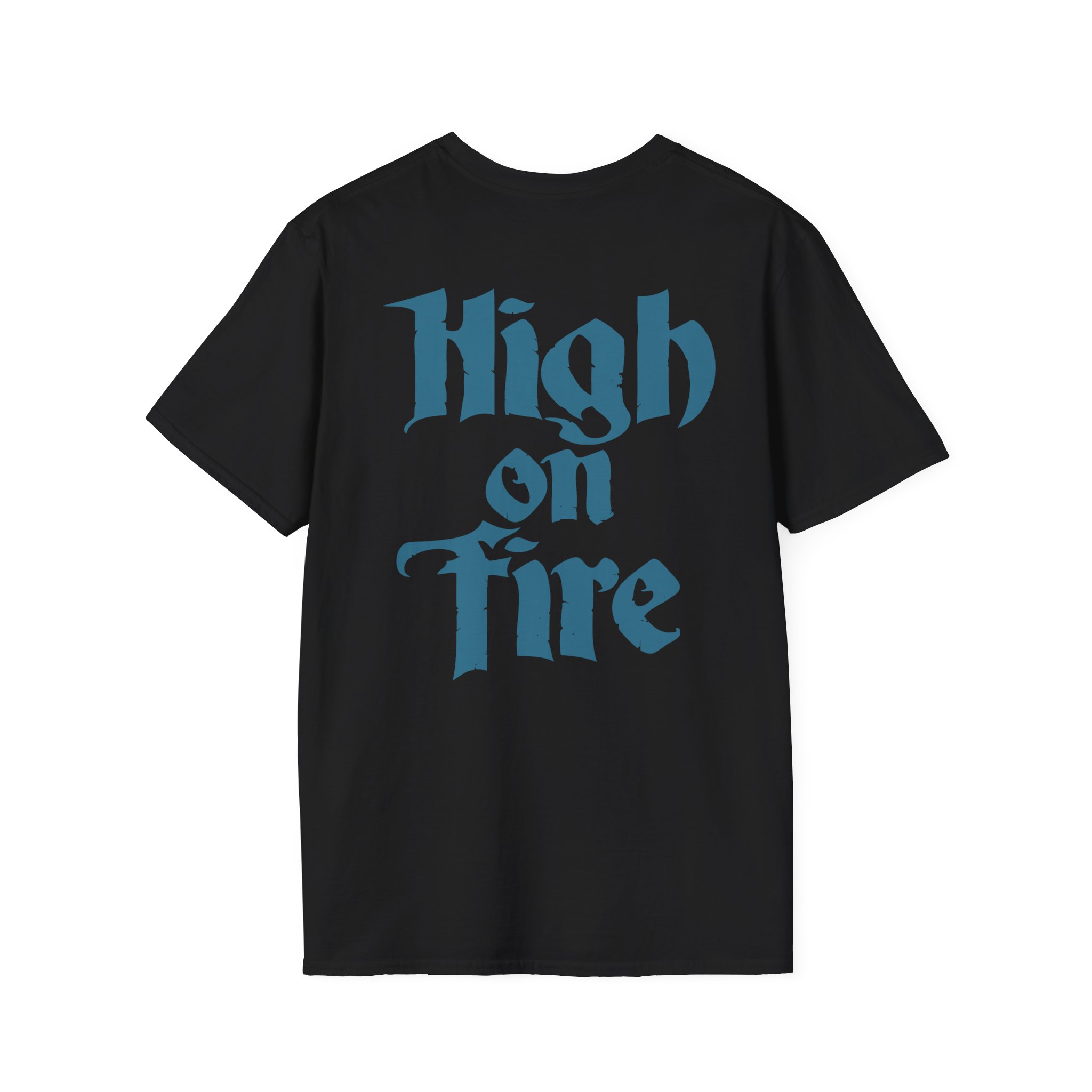 High on Fire Skull Knife Unisex Softstyle T-Shirt