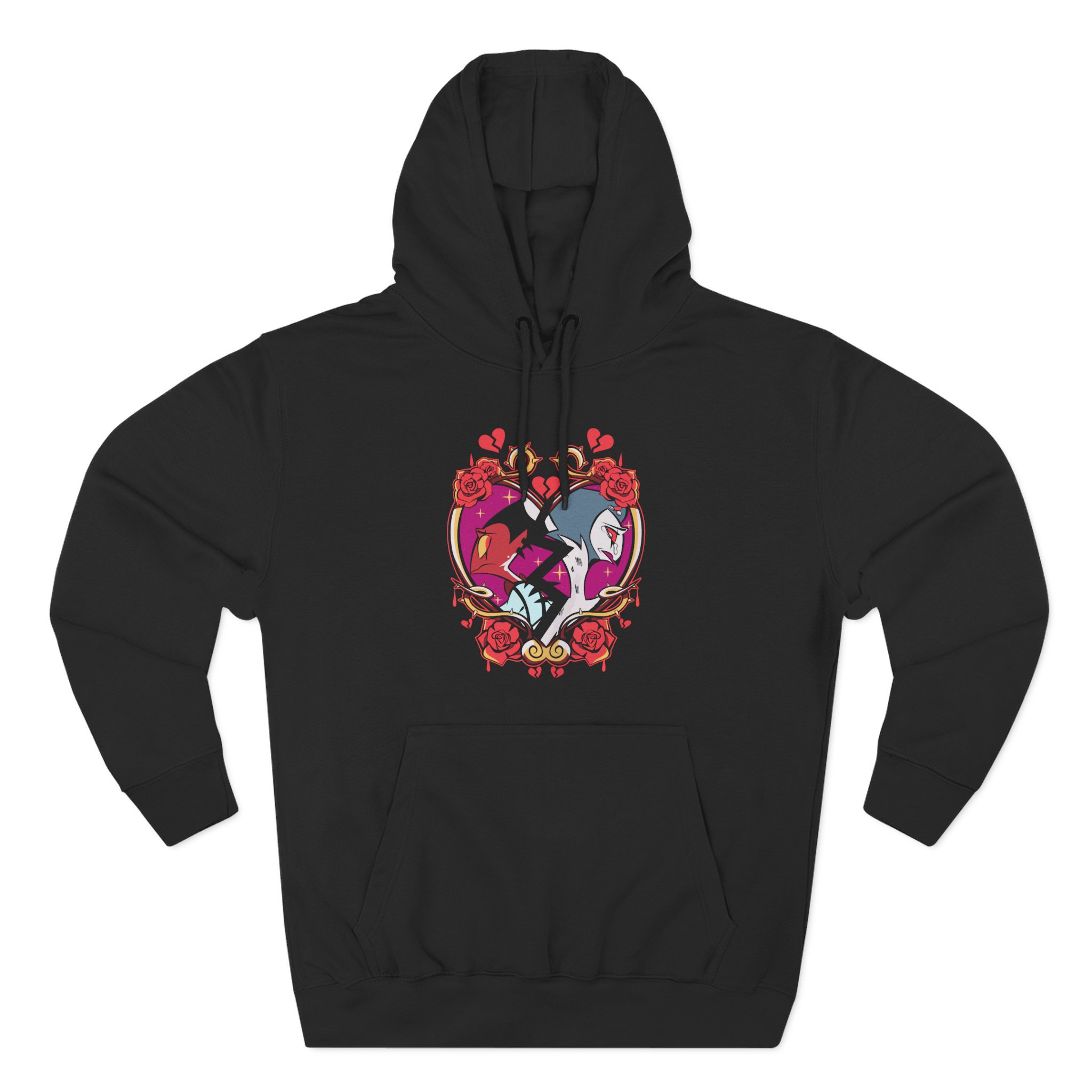 Vivziepop Shattered Hearts Three-Panel Fleece Hoodie