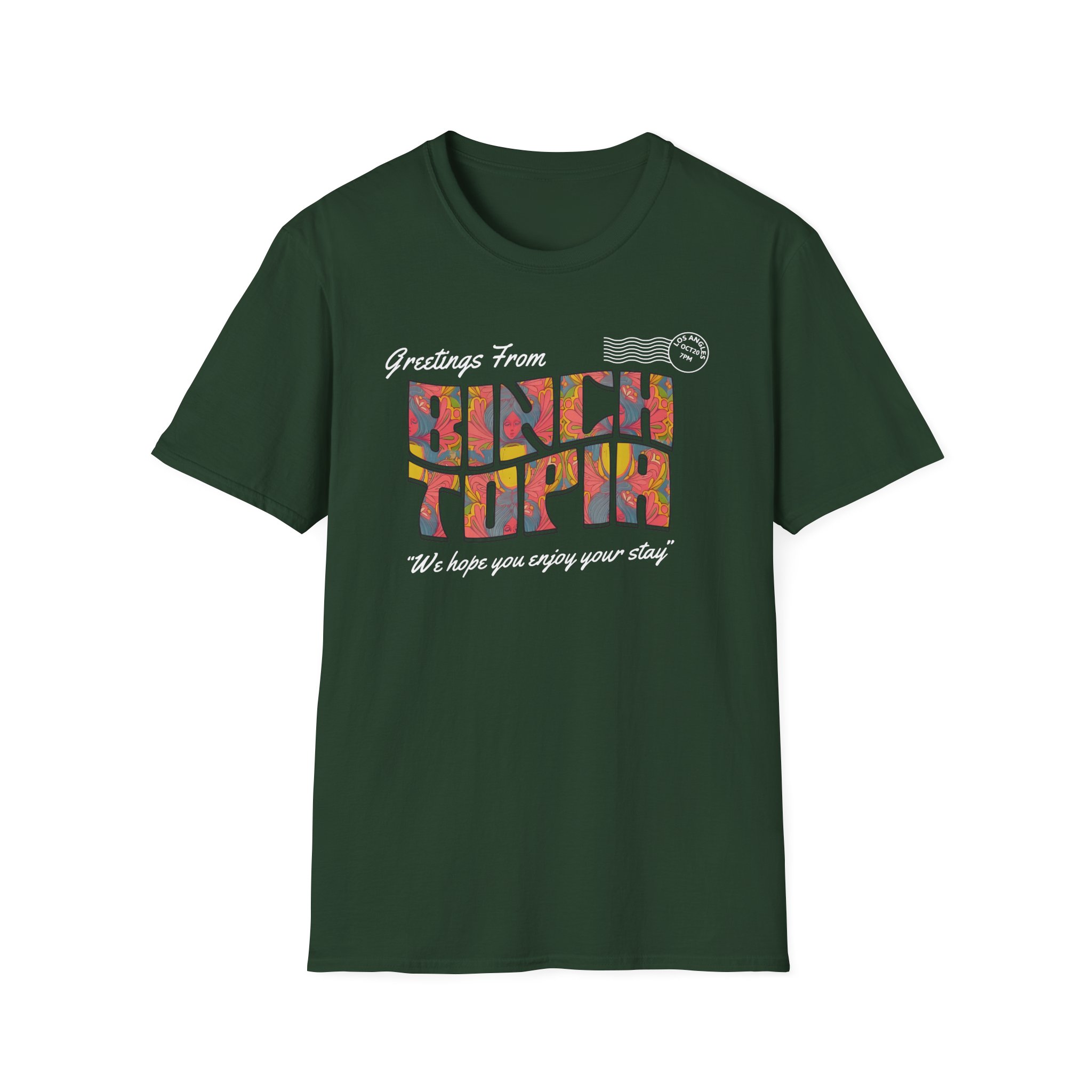 Binchtopia Postcard Unisex Softstyle T-Shirt
