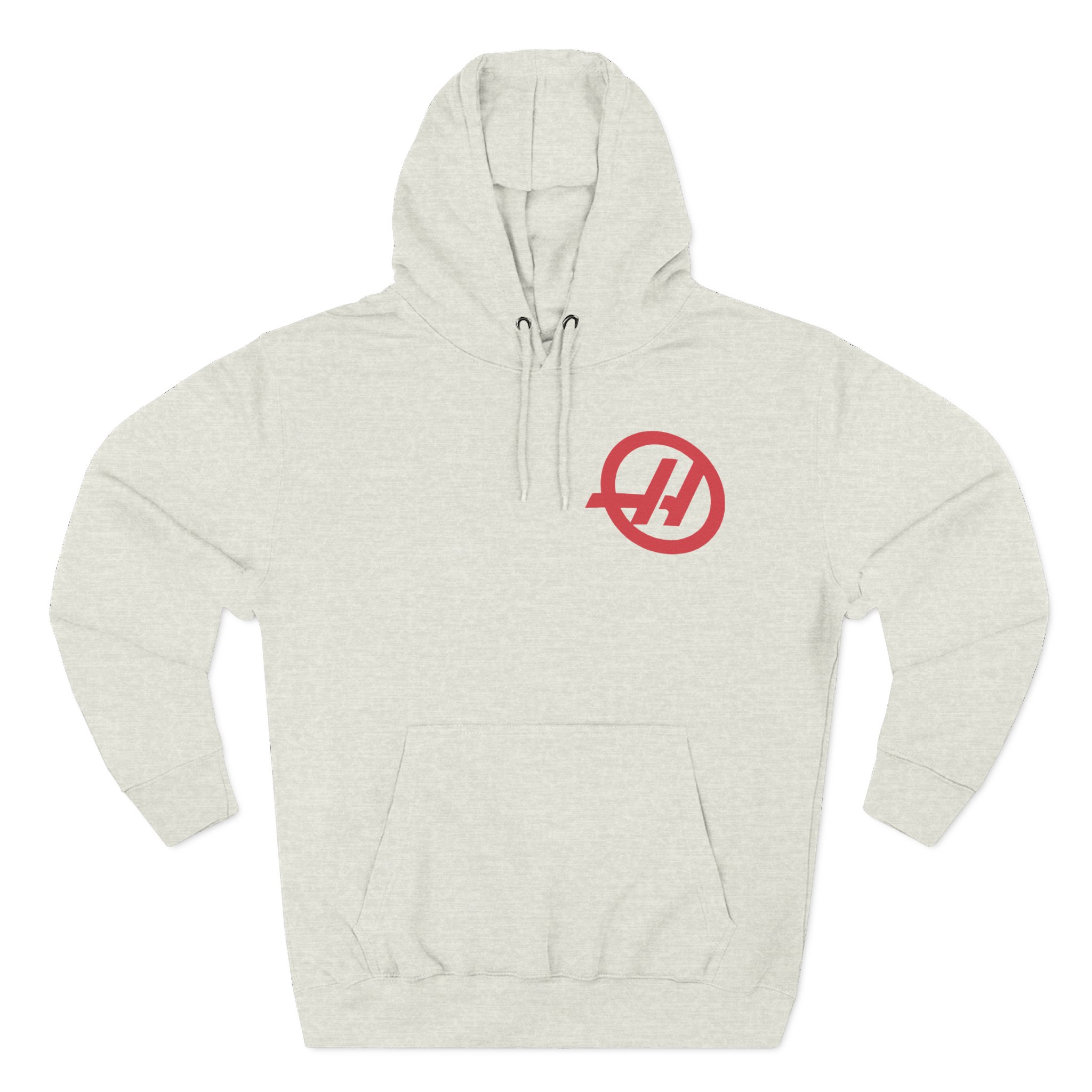 Haas F1 Small Logo Three-Panel Fleece Hoodie