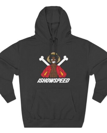 Luffy Ishowspeed Three-Panel Fleece Hoodie