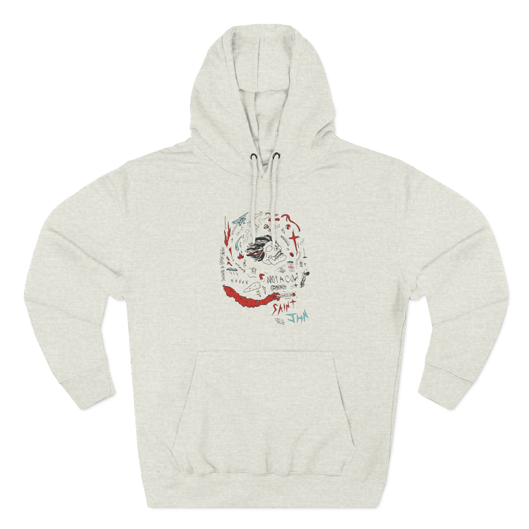 Saint Jhn Three-Panel Fleece Hoodie