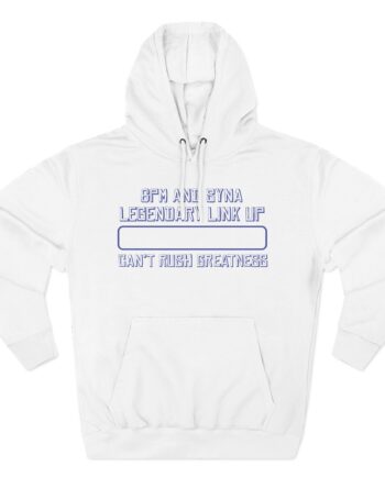 central cee 6PM AND SYNA LEGENDARY LINK UP CAN'T RUSH GREATNESS Three-Panel Fleece Hoodie