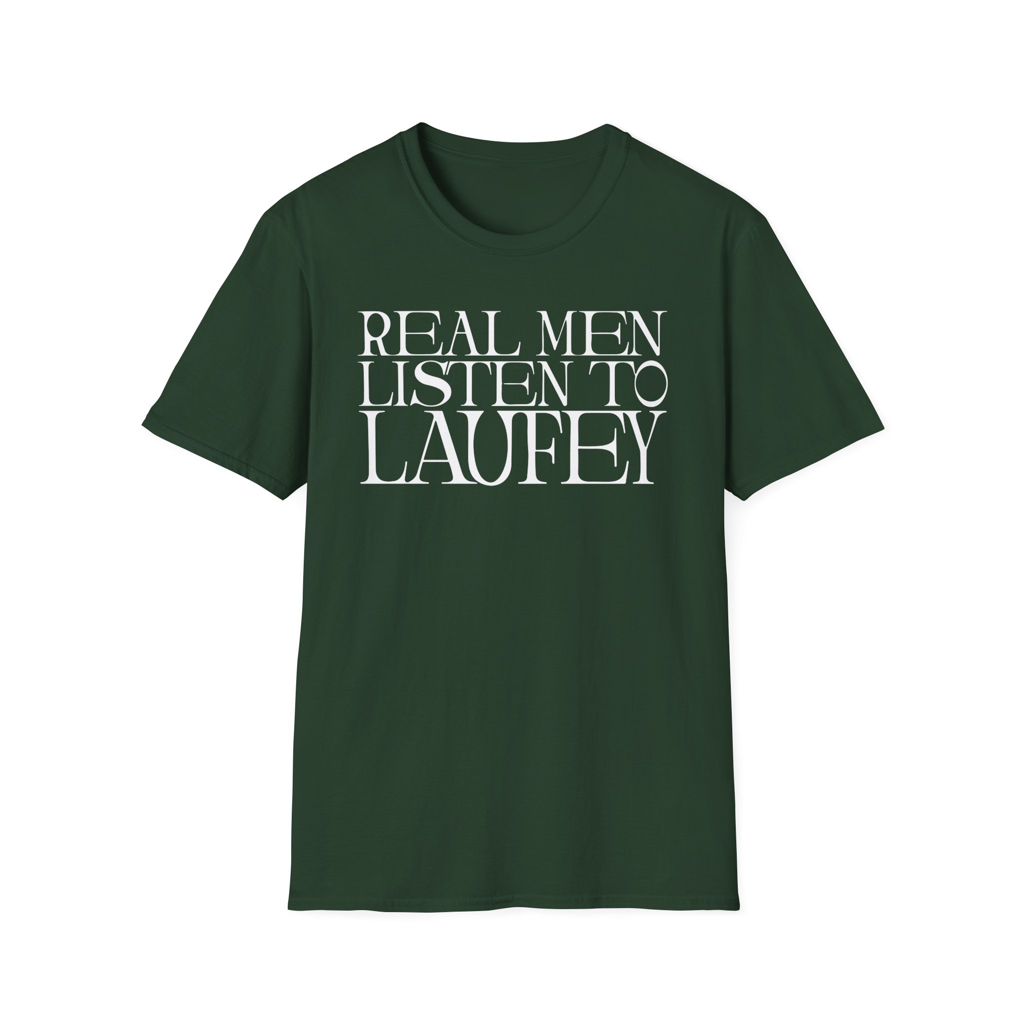 Real Men Listen to Laufey Unisex Softstyle T-Shirt