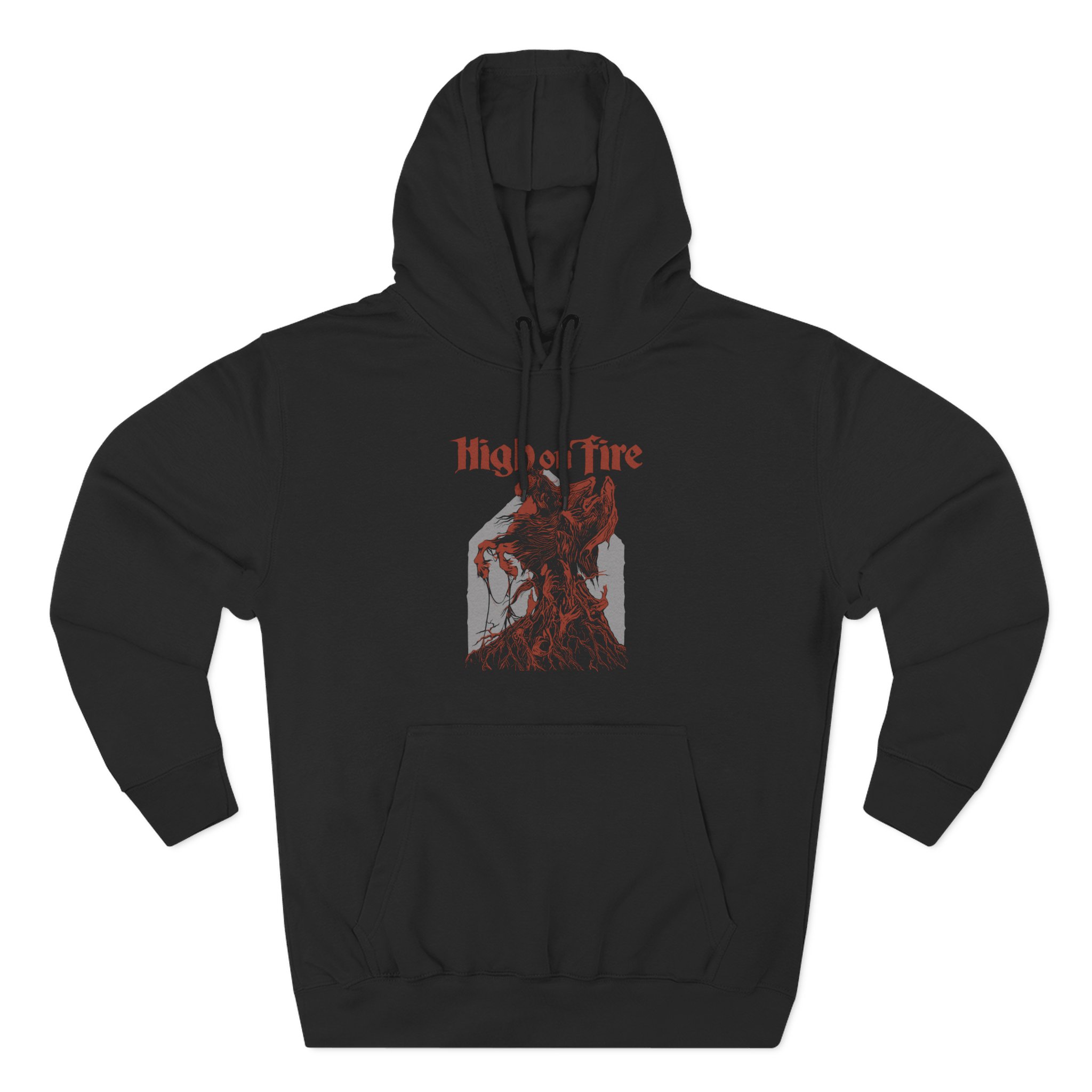 High on Fire Dark Horse Three-Panel Fleece Hoodie