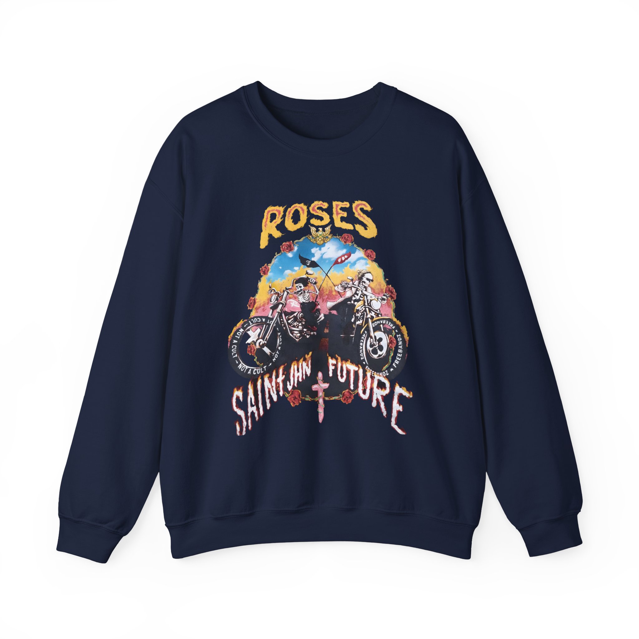 Saint Jhn Not a Cult X Freebandz Roses Unisex Heavy Blendâ„¢ Crewneck Sweatshirt