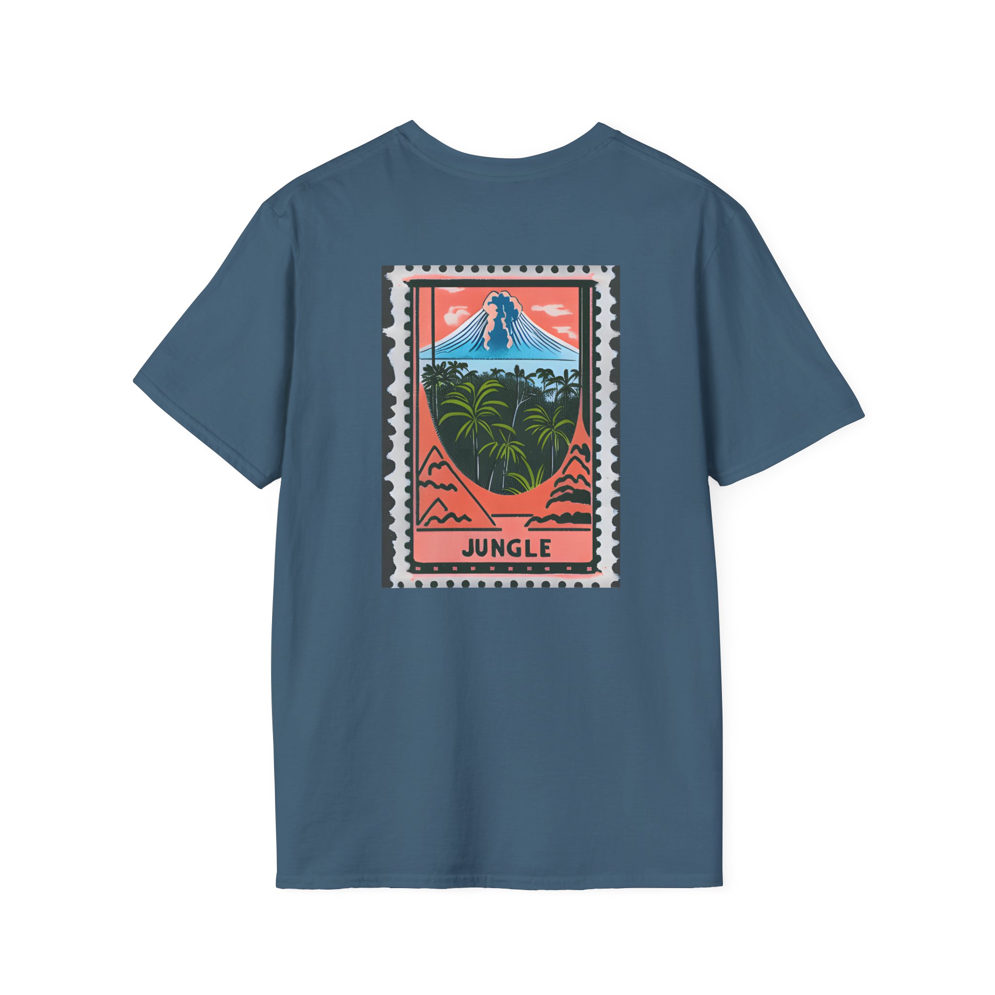 Jungle / Volcano Paradise Stamp Unisex Softstyle T-Shirt