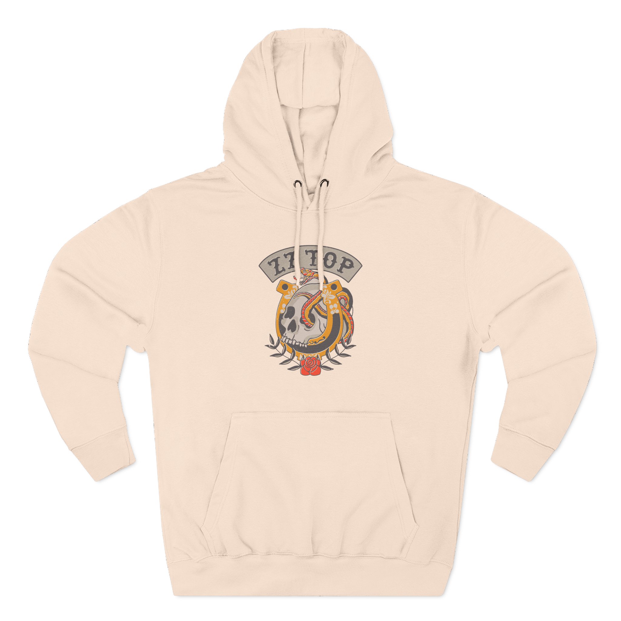 ZZ Top Skull Three-Panel Fleece Hoodie
